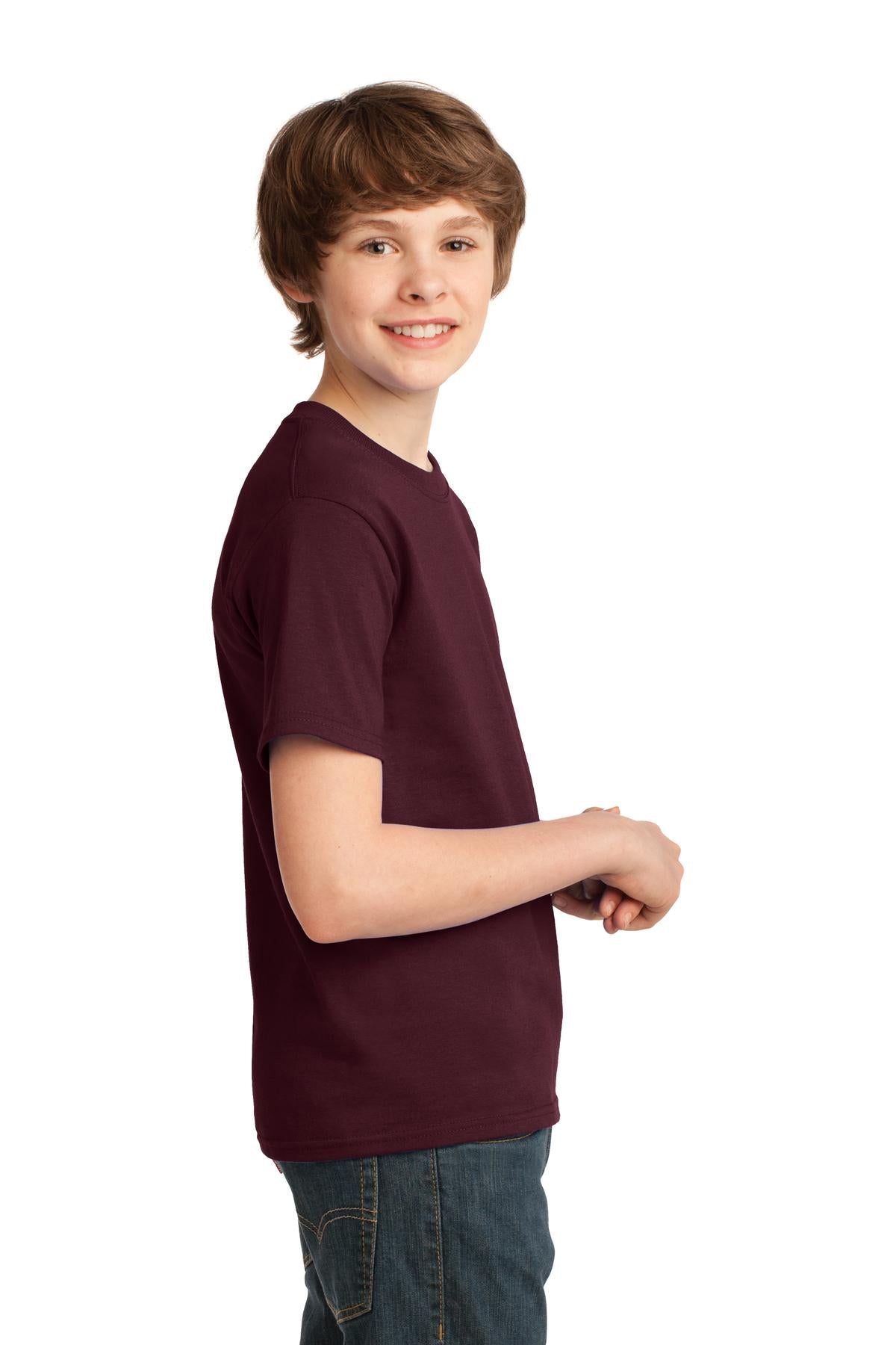 Athletic Mrn Port & Co Youth Essential Tee. PC61Y