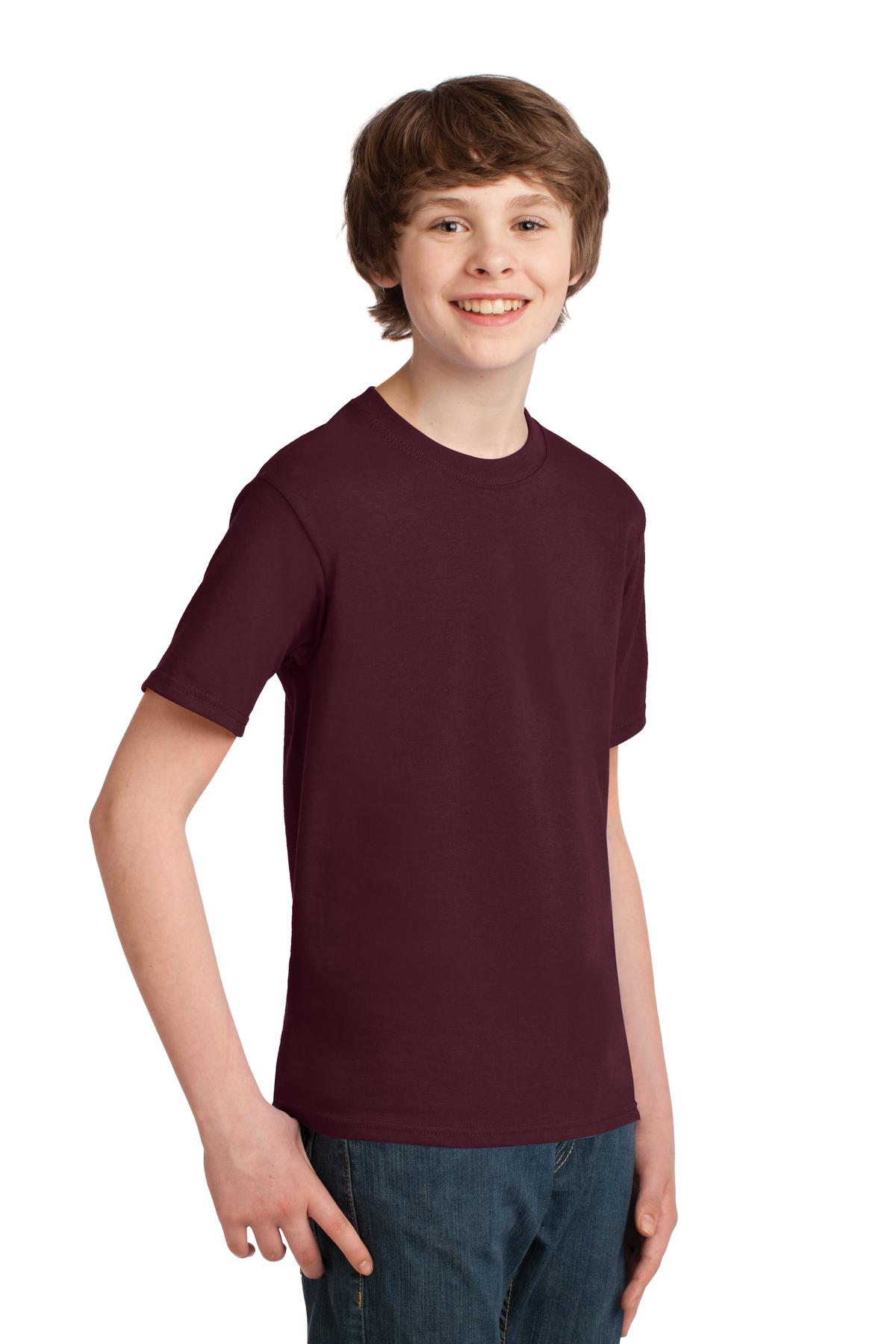 Athletic Mrn Port & Co Youth Essential Tee. PC61Y