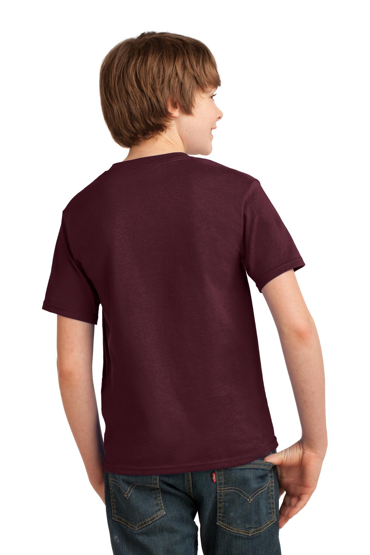 Athletic Mrn Port & Co Youth Essential Tee. PC61Y