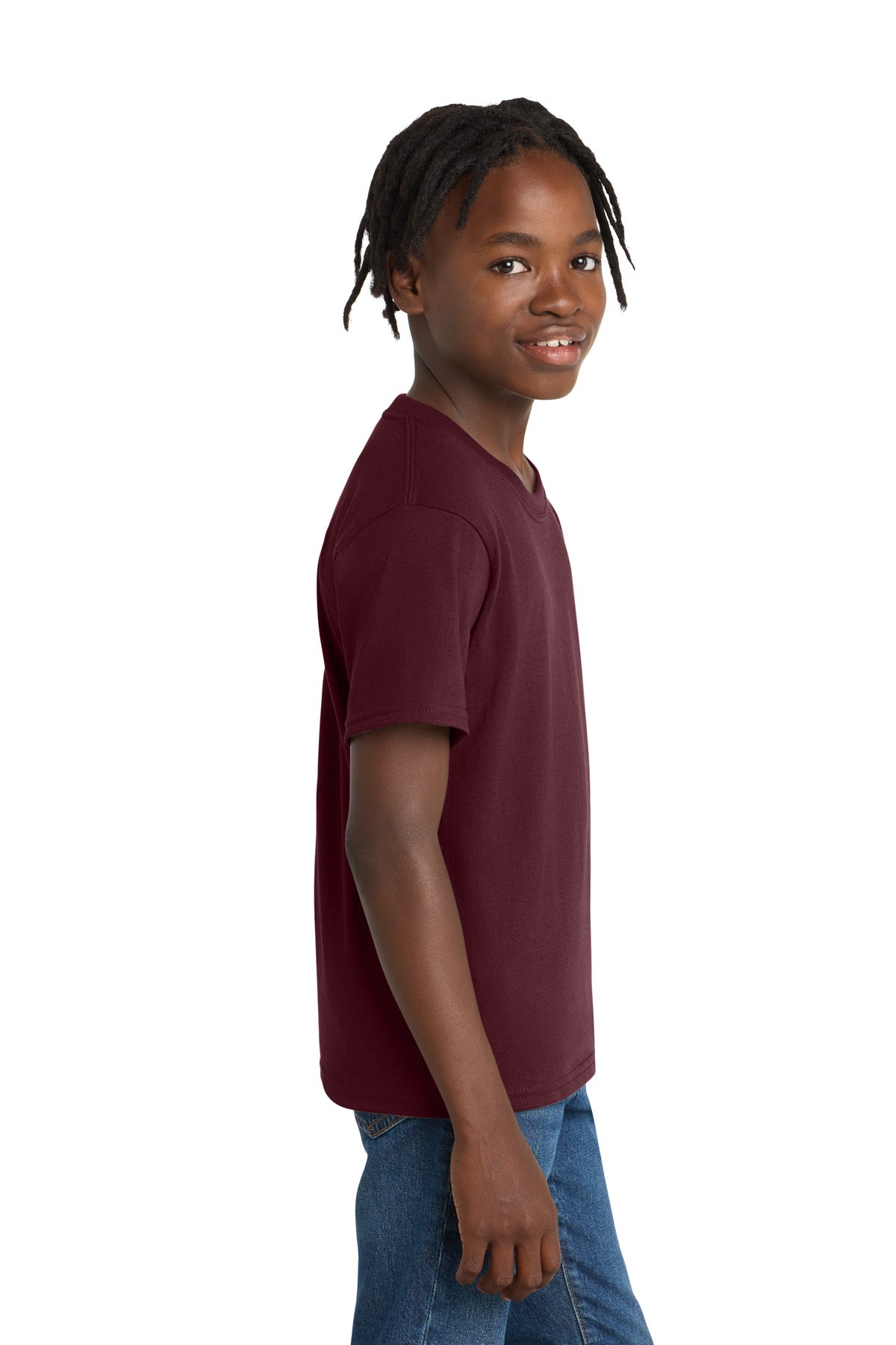 Athletic Mrn Port & Co Youth Essential Tee. PC61Y