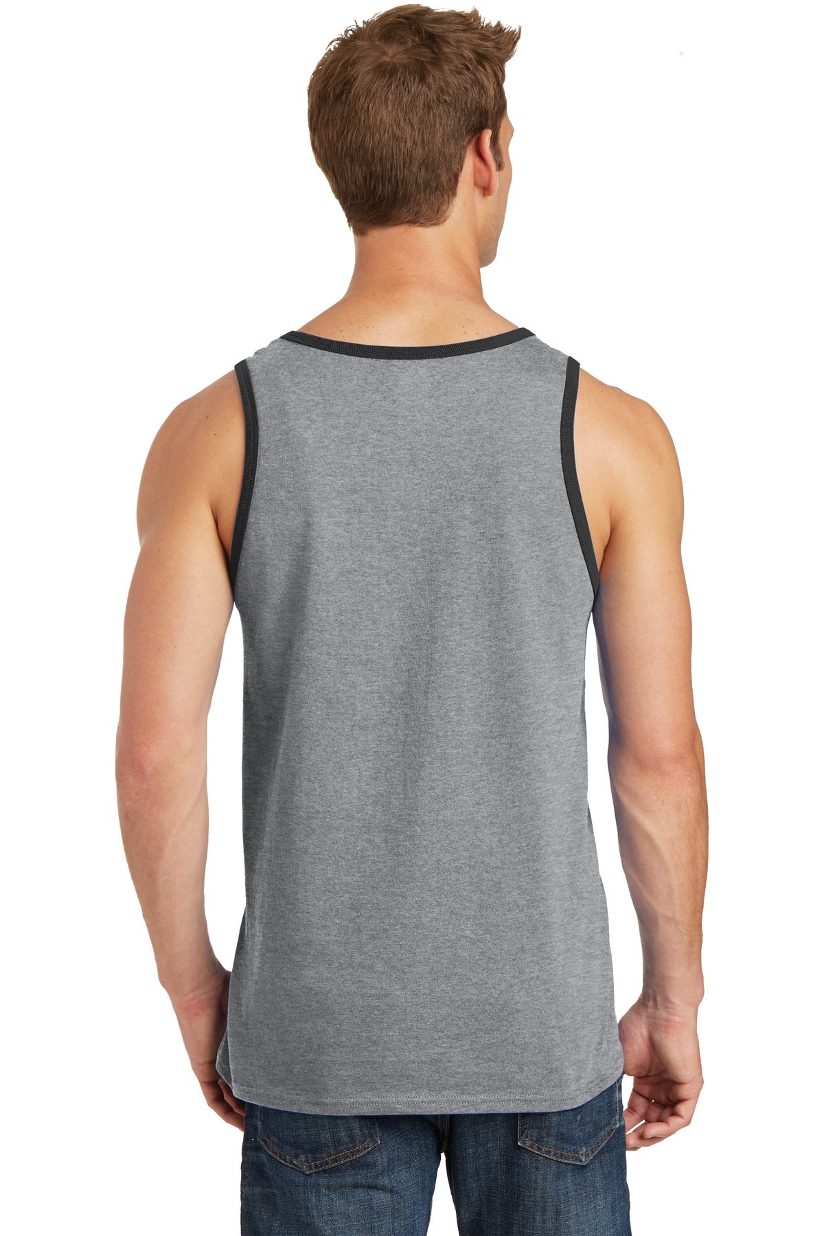 AthlHth/Jt Blk Port & Co Core Cotton Tank Top. PC54TT