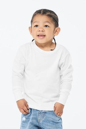 AthlHthr BELLA+CANVAS Toddler Jersey Long Sleeve Tee BC3501T