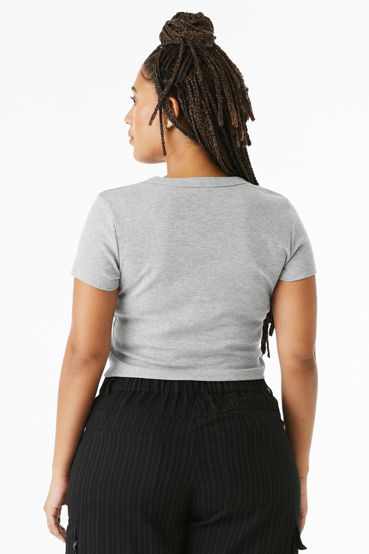 AthlHthr BELLA+CANVAS Women's Micro Rib Baby Tee BC1010
