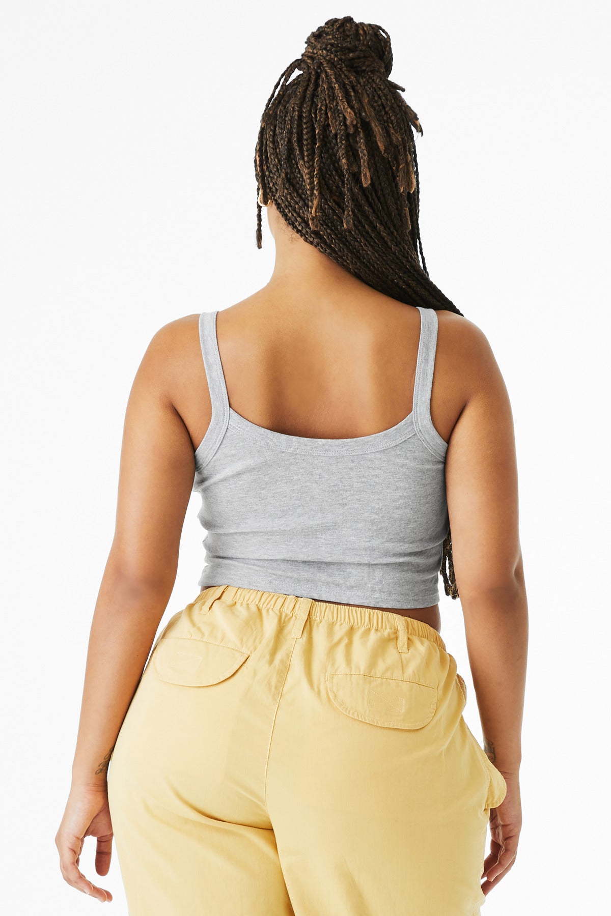 AthlHthr BELLA+CANVAS Women's Micro Rib Spaghetti Strap Tank BC1012