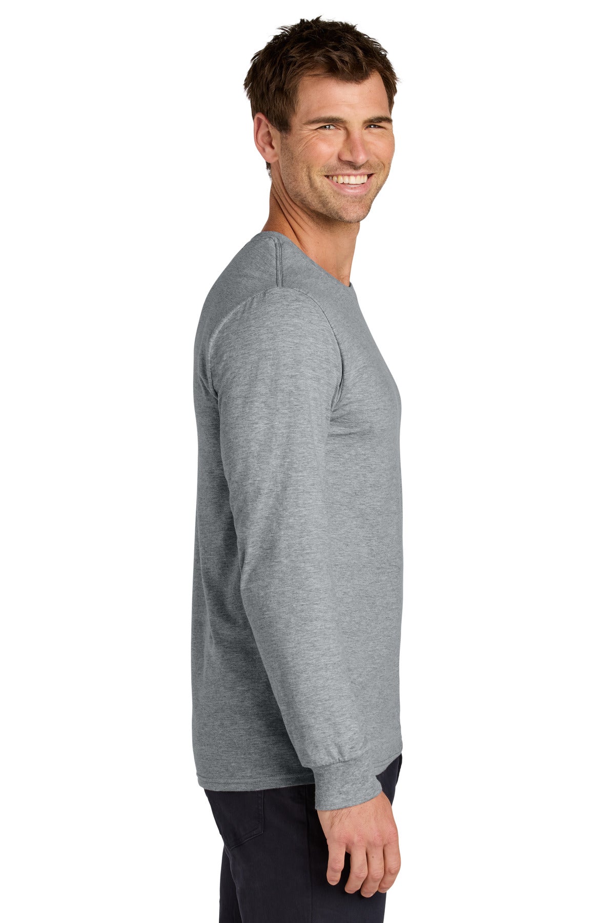 AthlHthr Jerzees Classics Unisex Cotton Long Sleeve T-Shirt 363L