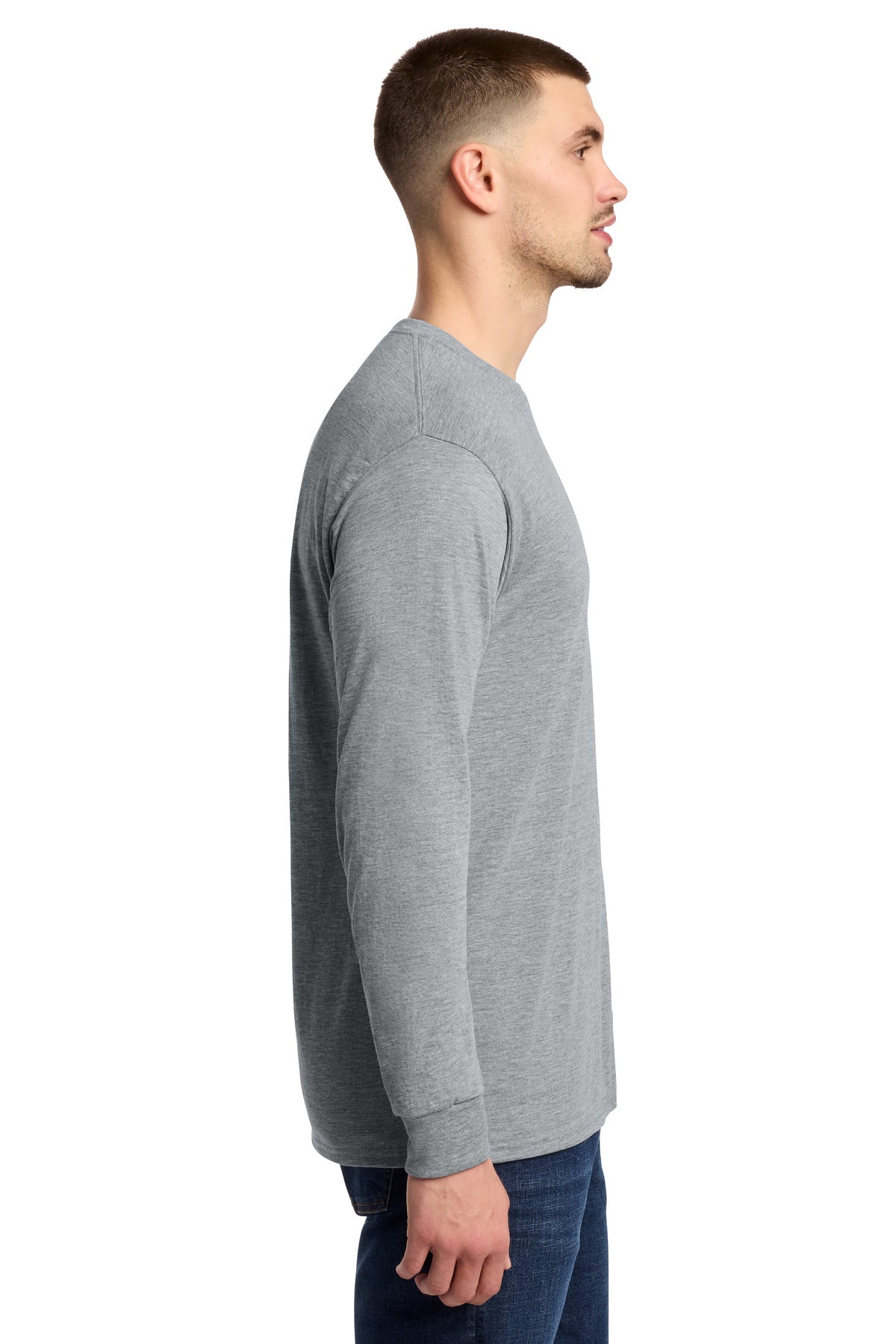AthlHthr Jerzees Dri-Power 100% Polyester Long Sleeve T-Shirt 21LS