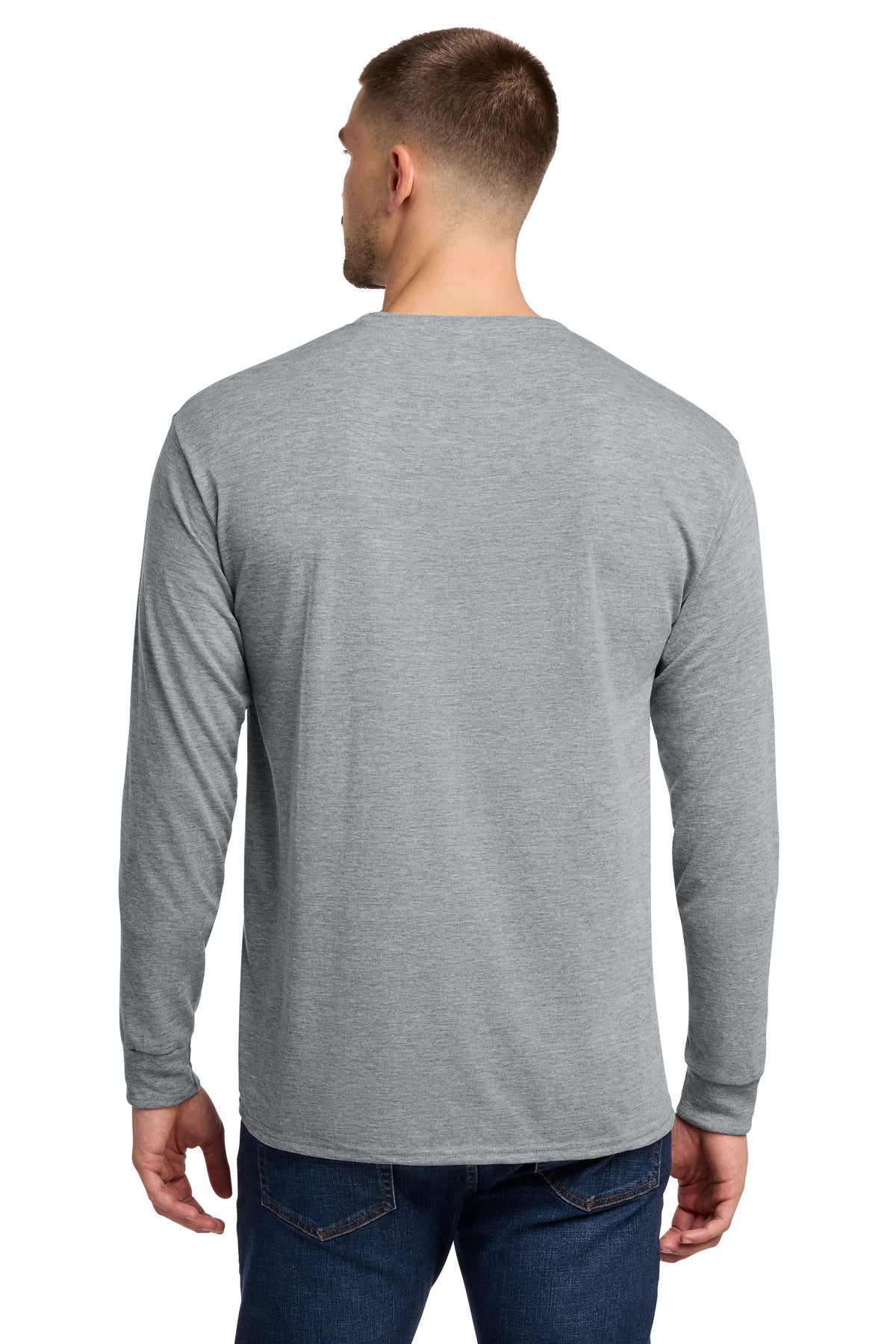 AthlHthr Jerzees Dri-Power 100% Polyester Long Sleeve T-Shirt 21LS