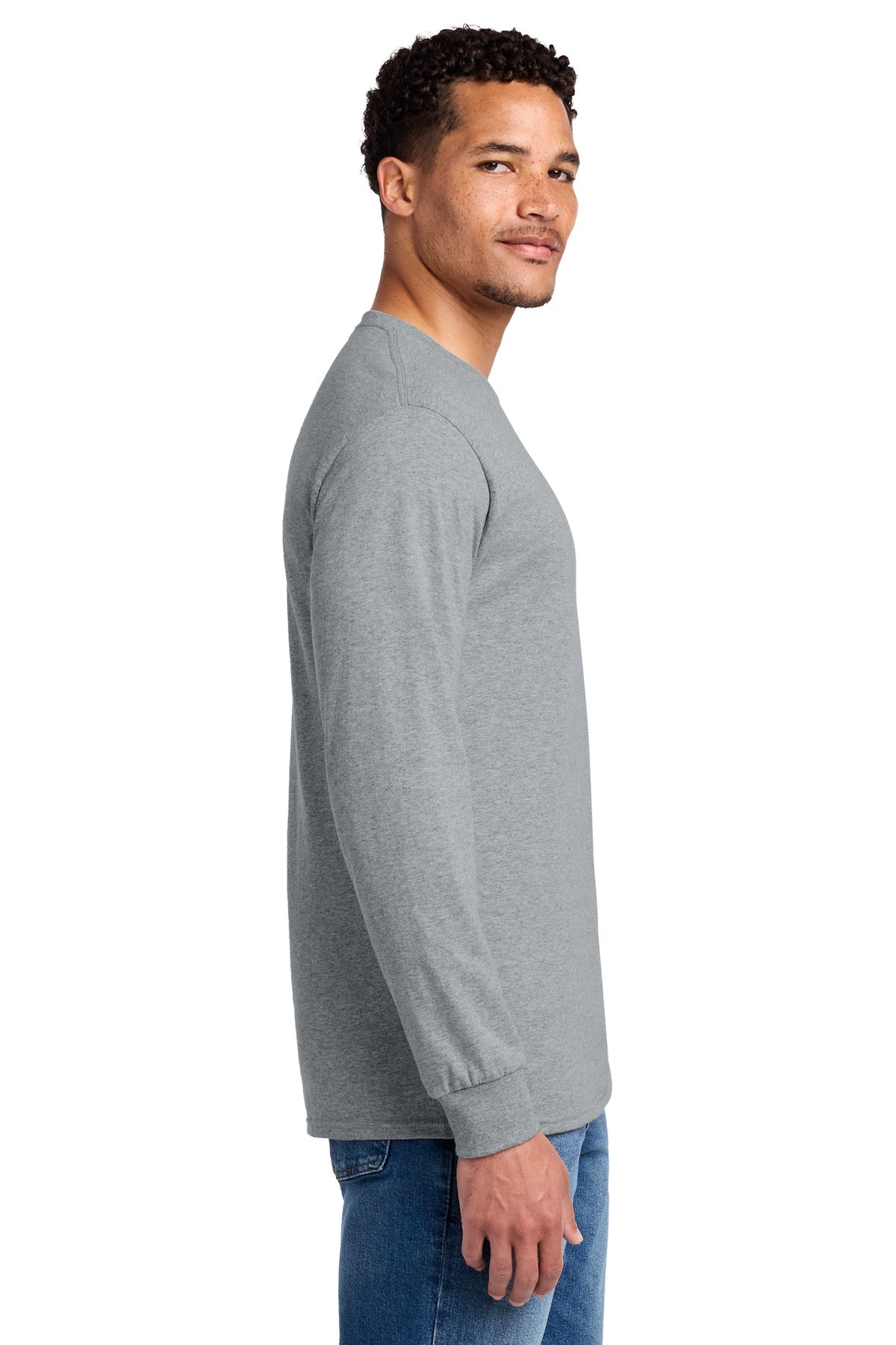 AthlHthr Jerzees - Dri-Power 50/50 Cotton/Poly Long Sleeve T-Shirt. 29LS