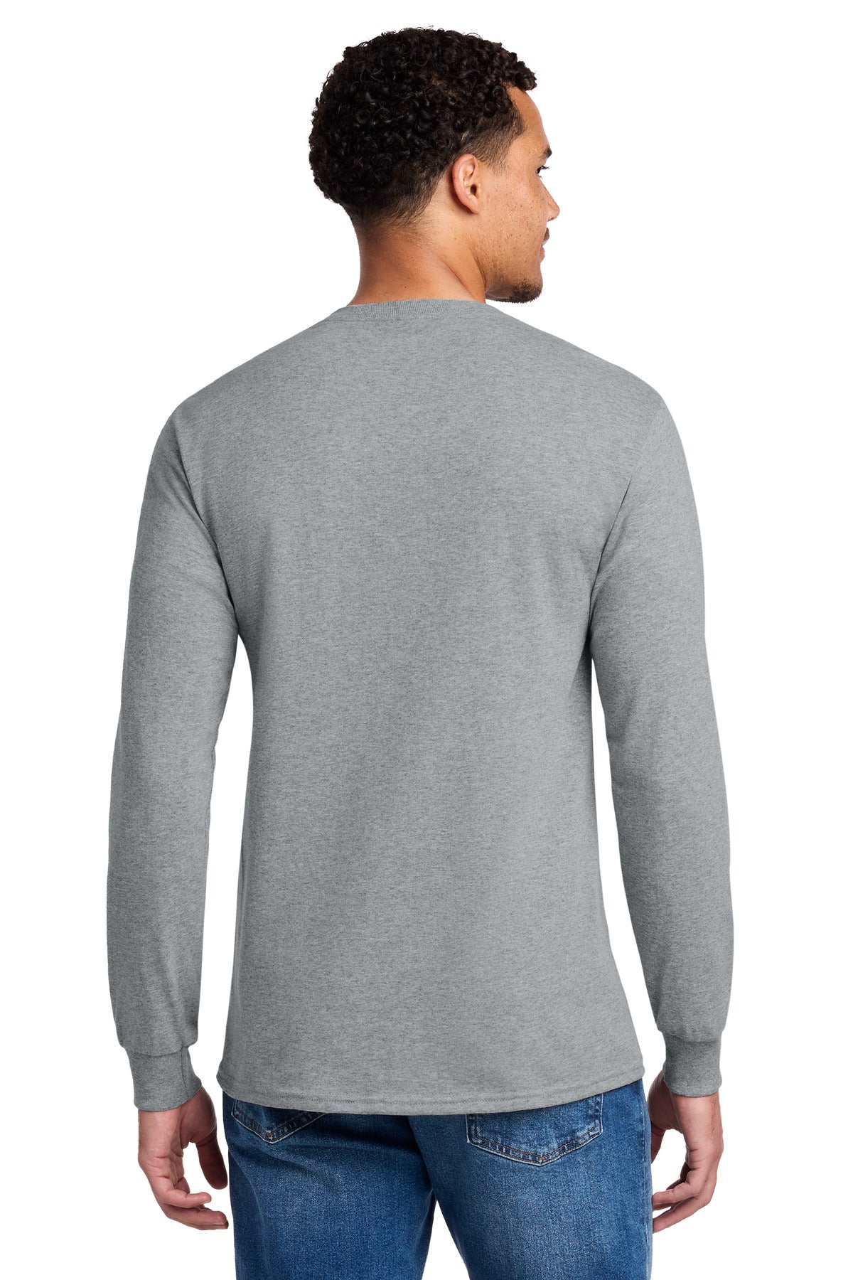 AthlHthr Jerzees - Dri-Power 50/50 Cotton/Poly Long Sleeve T-Shirt. 29LS