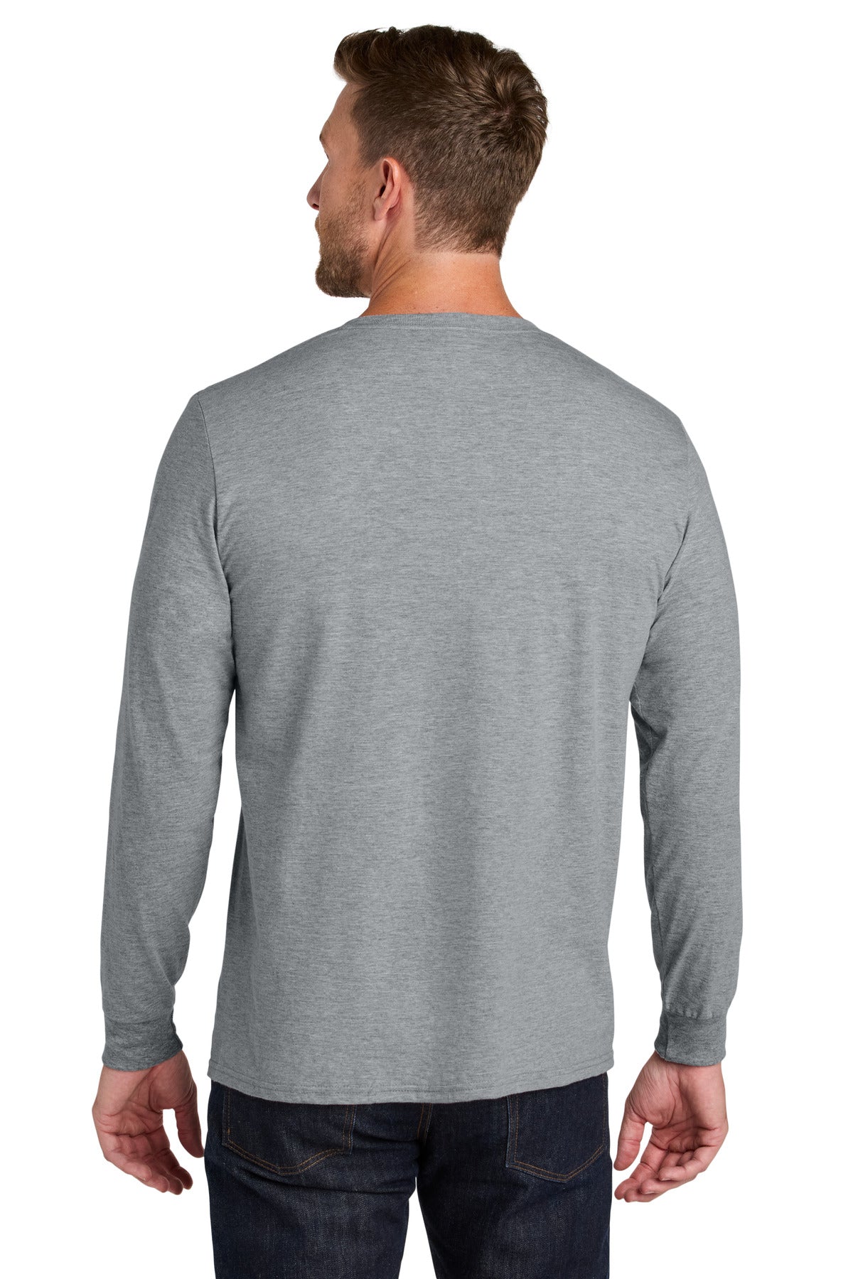 AthlHthr Jerzees Ultimate Unisex Ring Spun Long Sleeve T-Shirt IC46L