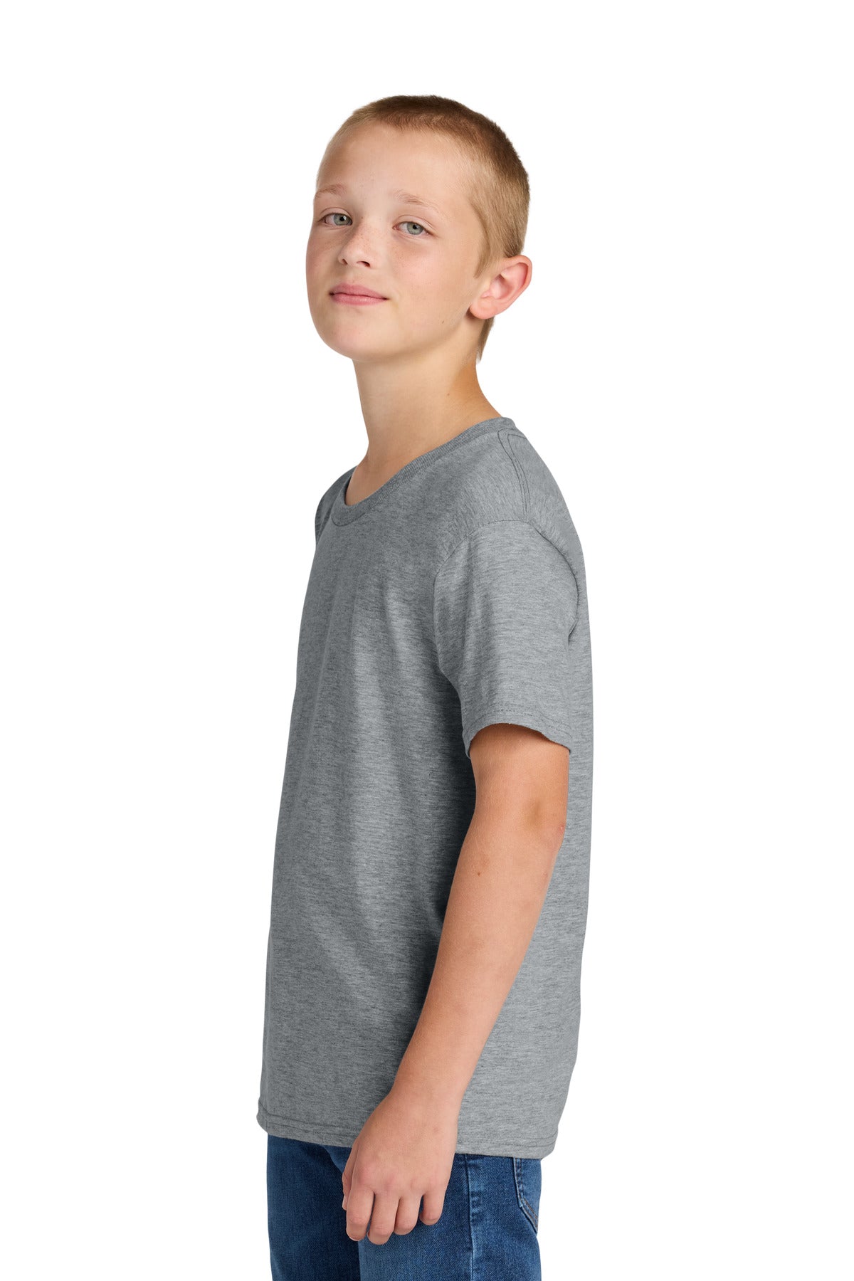 AthlHthr Jerzees Ultimate Youth Ring Spun T-Shirt IC46B