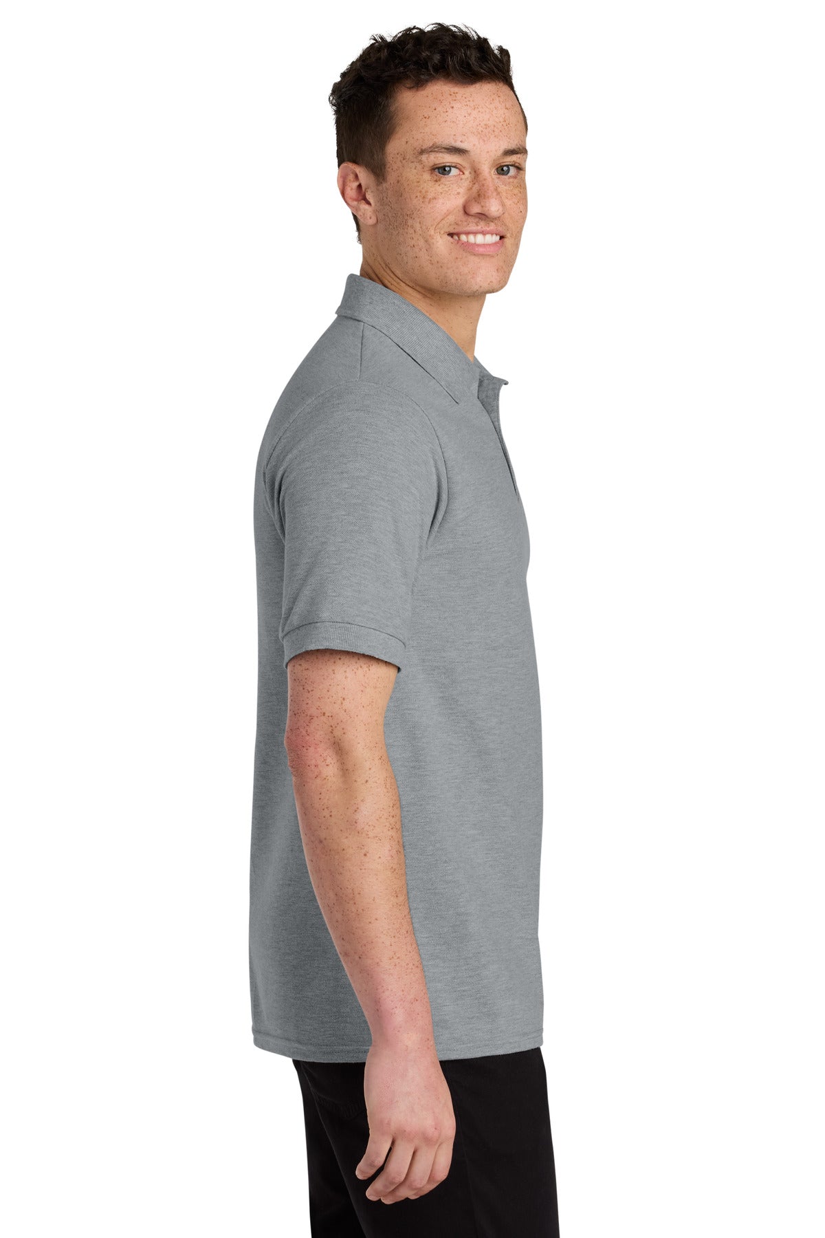 AthlHthr Jerzees Unisex Premium Ring Spun Cotton Pique Sport Shirt 443M