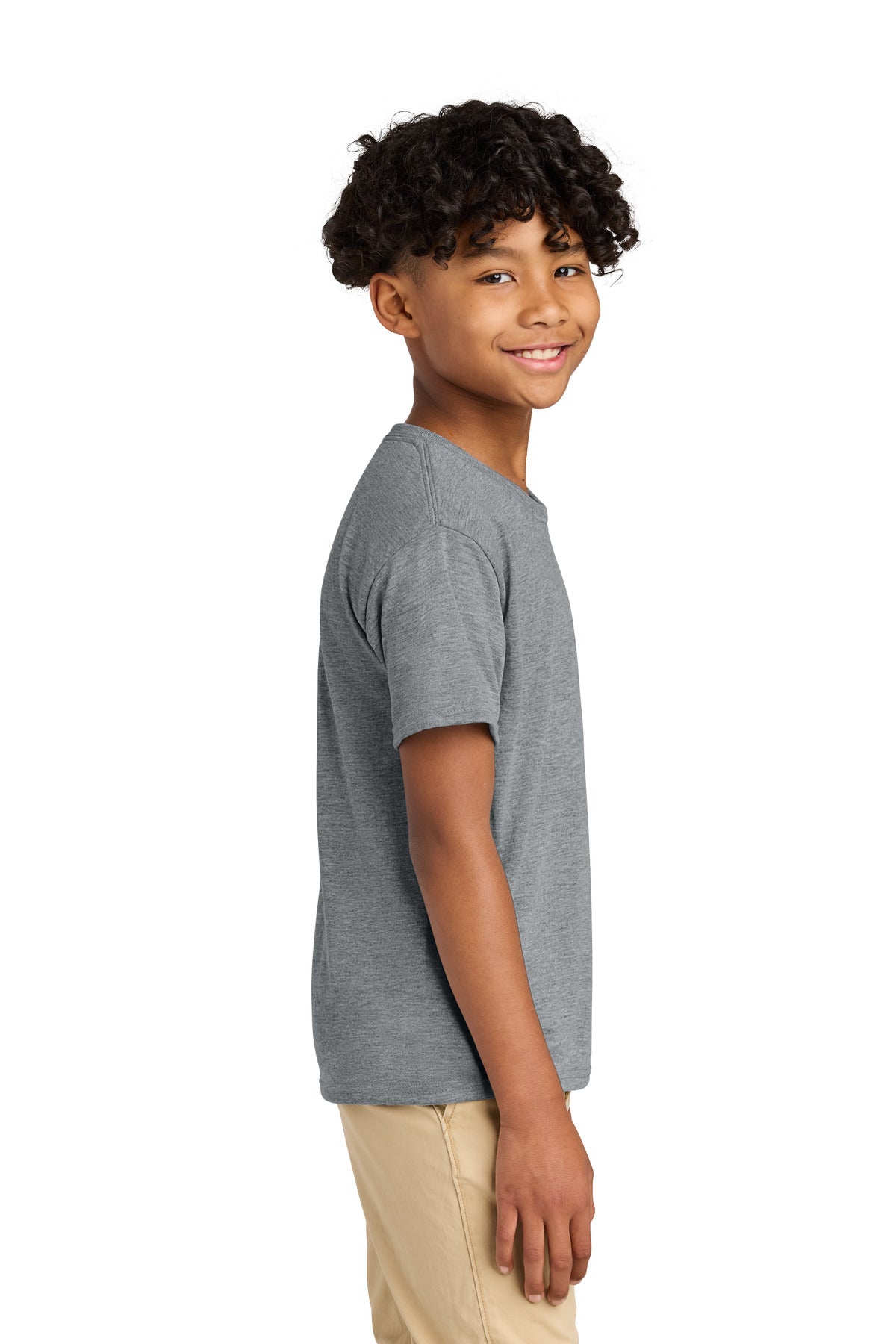 AthlHthr Jerzees Youth Dri-Power 100% Polyester Tee 21B