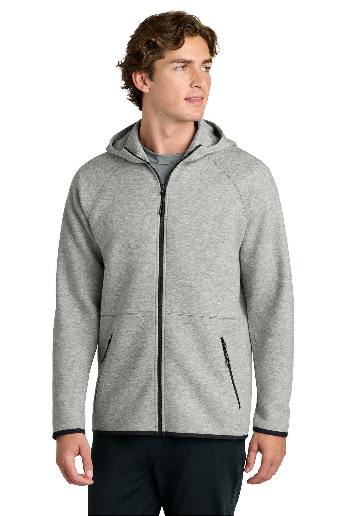 AthlHthr Sport-Tek Phenom Full-Zip Hoodie ST840