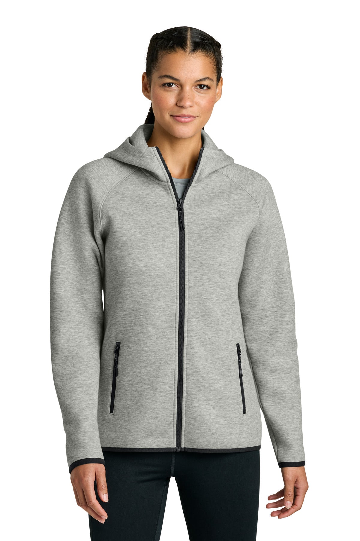 AthlHthr Sport-Tek Women's Phenom Full-Zip Hoodie LST840
