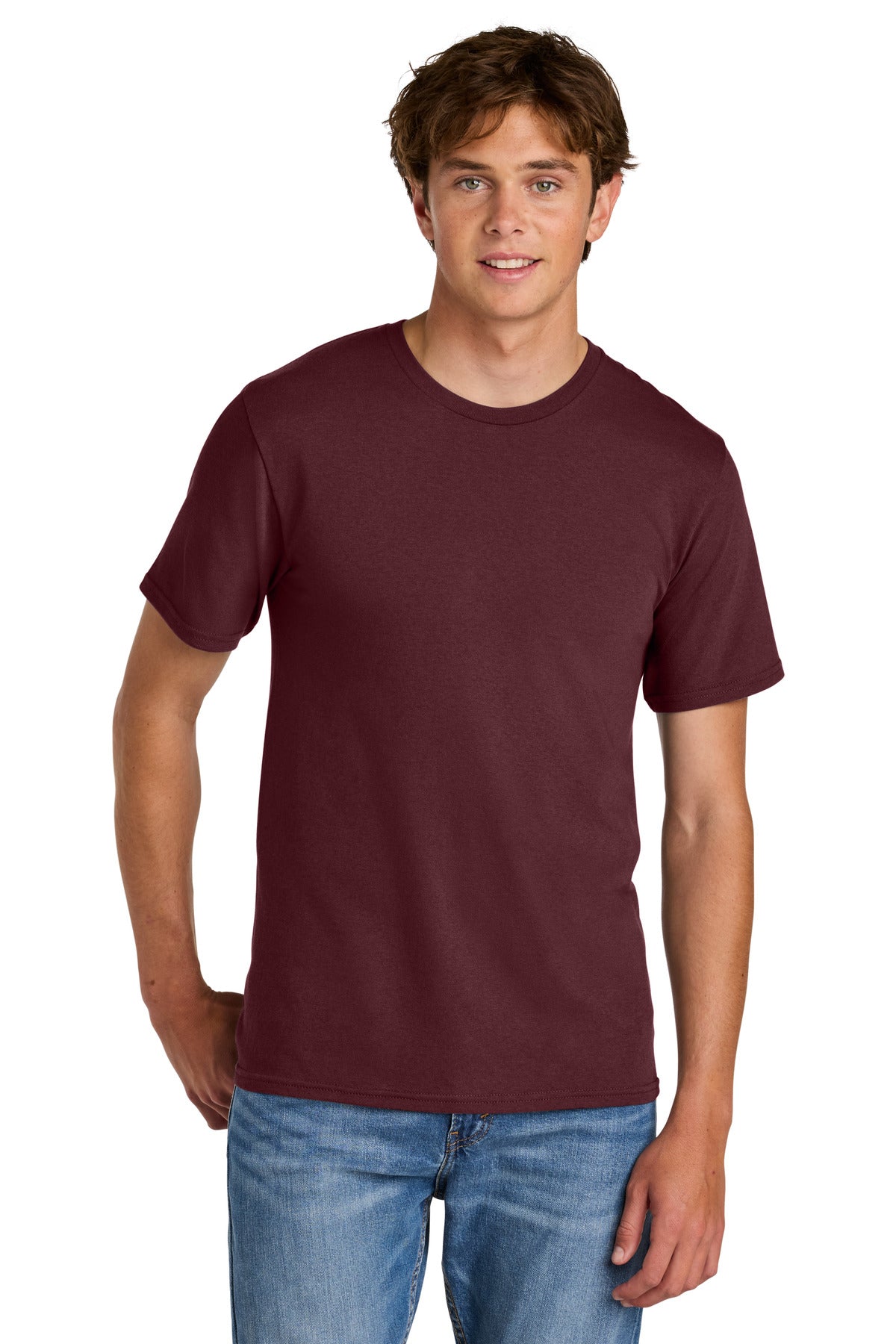 AthlMaroon Port & Co Easy Cotton Tee PC43