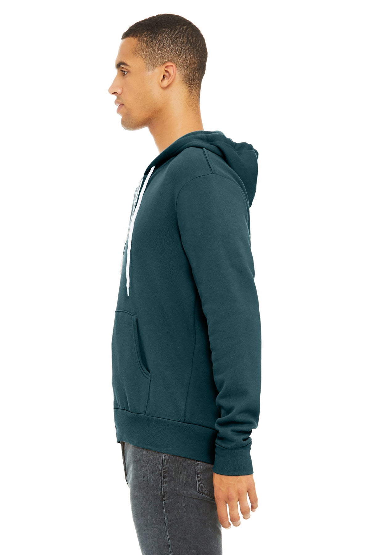 Atlantic BELLA+CANVAS Unisex Sponge Fleece Full-Zip Hoodie. BC3739