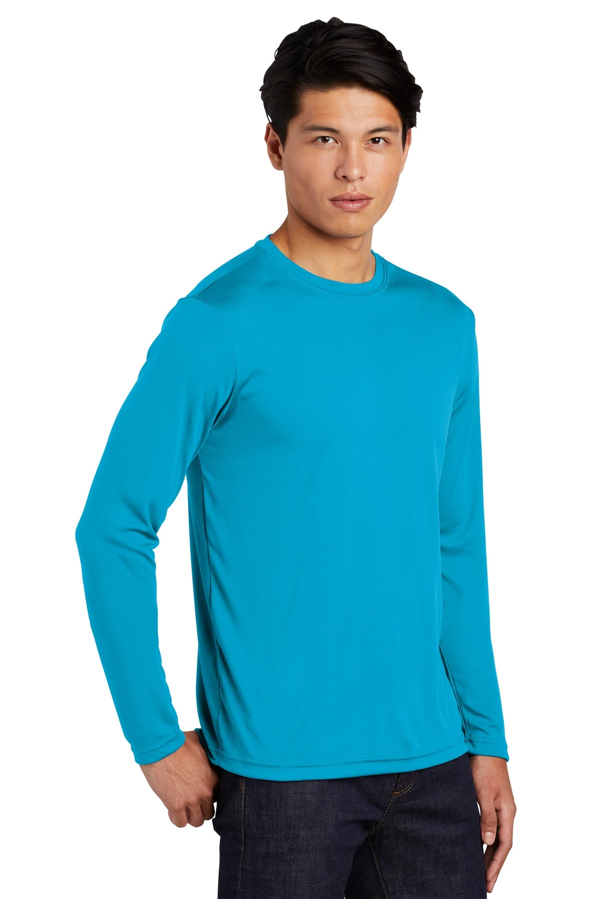 Atomic Blue Sport-Tek Long Sleeve PosiCharge Competitor Tee. ST350LS