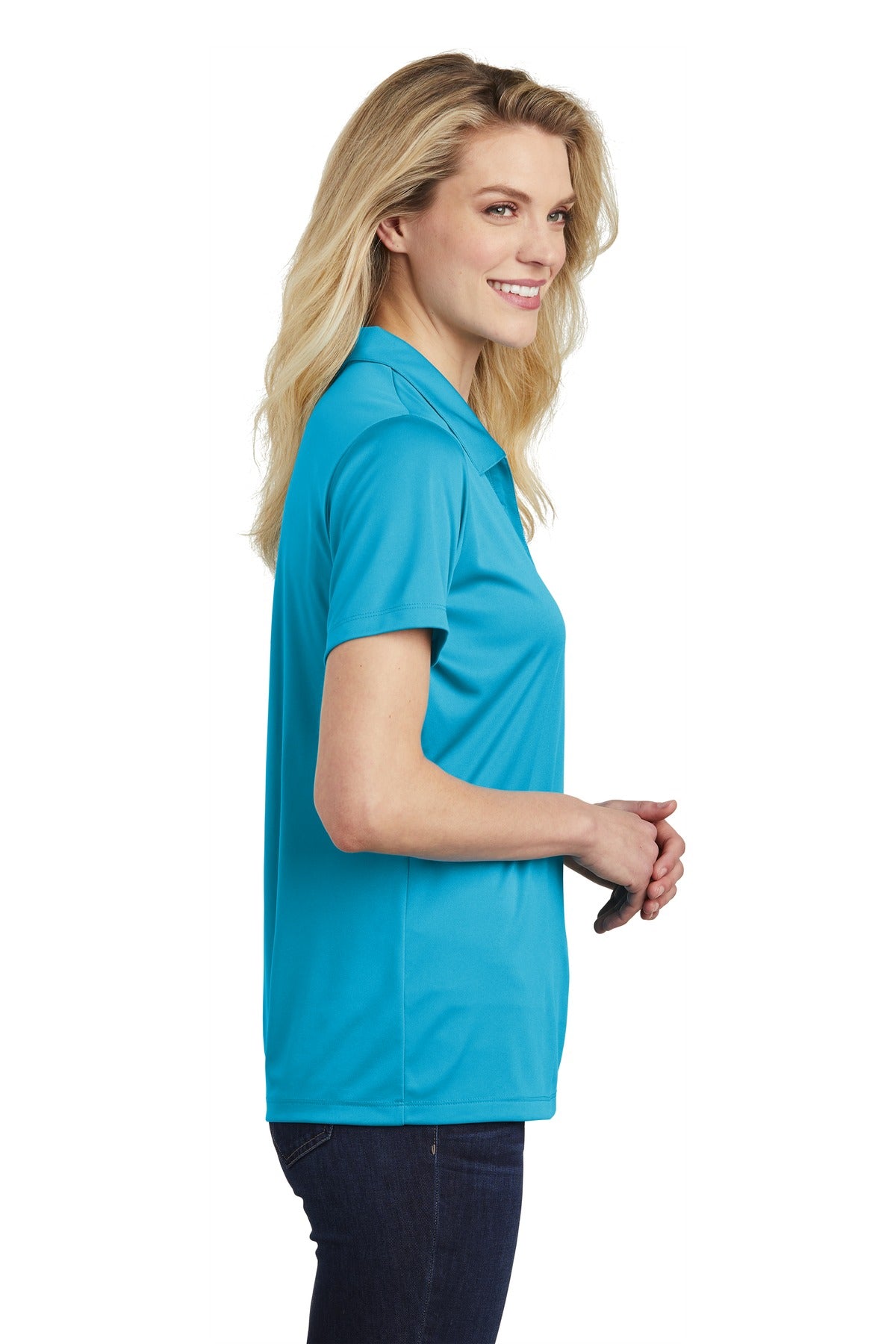 Atomic Blue Sport-Tek Women's PosiCharge Competitor Polo. LST550