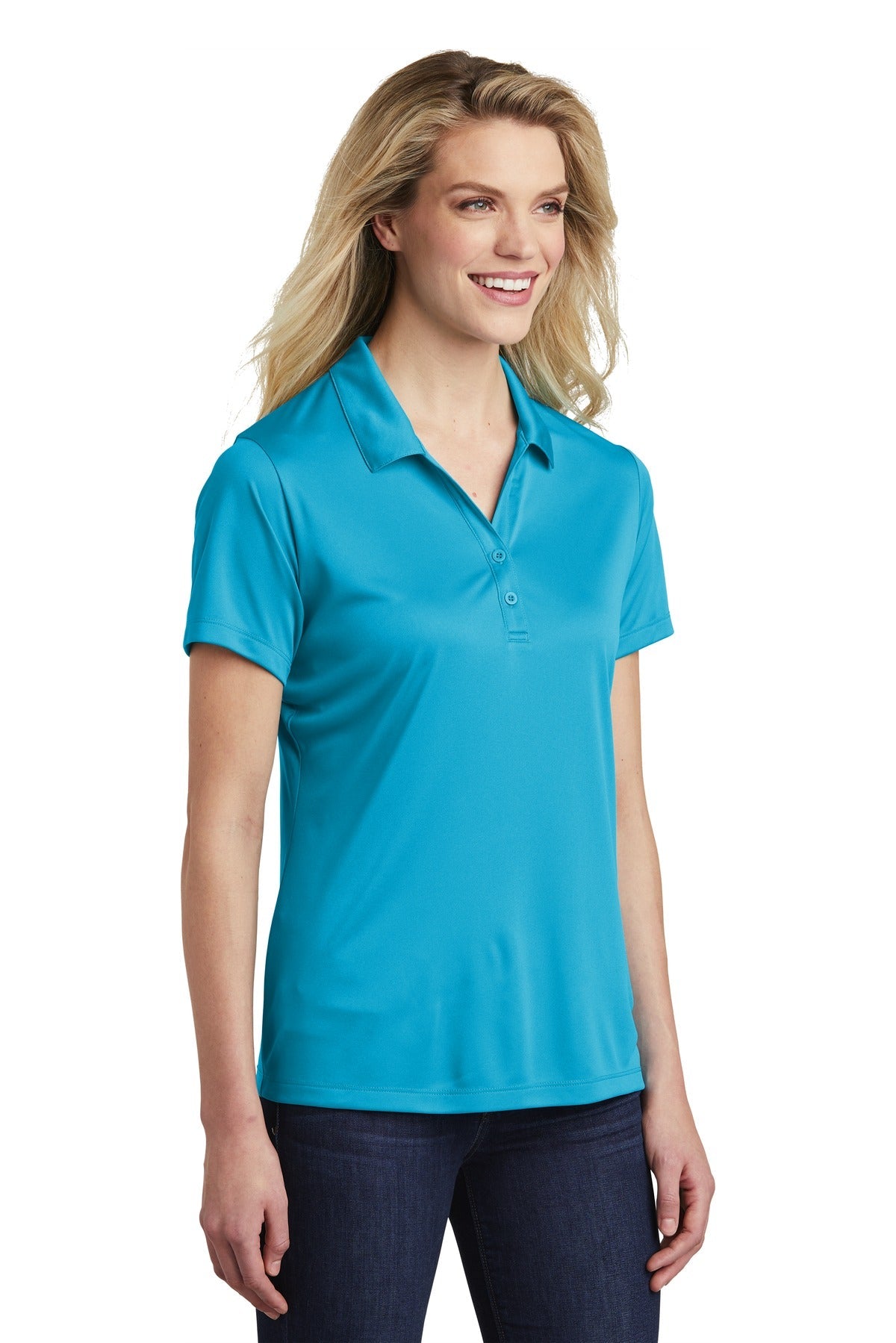 Atomic Blue Sport-Tek Women's PosiCharge Competitor Polo. LST550