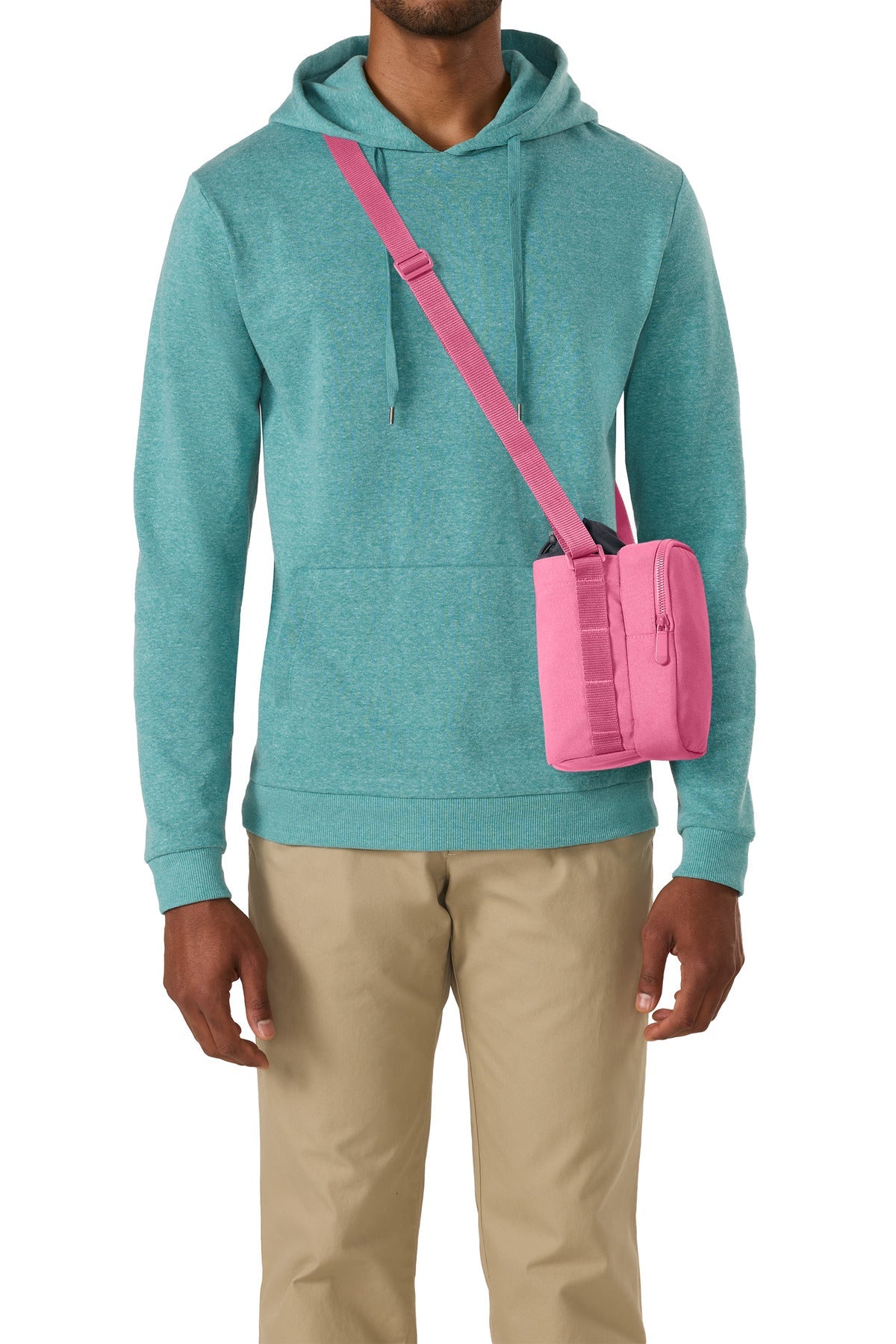 AwrnsPink Port Authority Matte Oxford Hydration Crossbody BG941