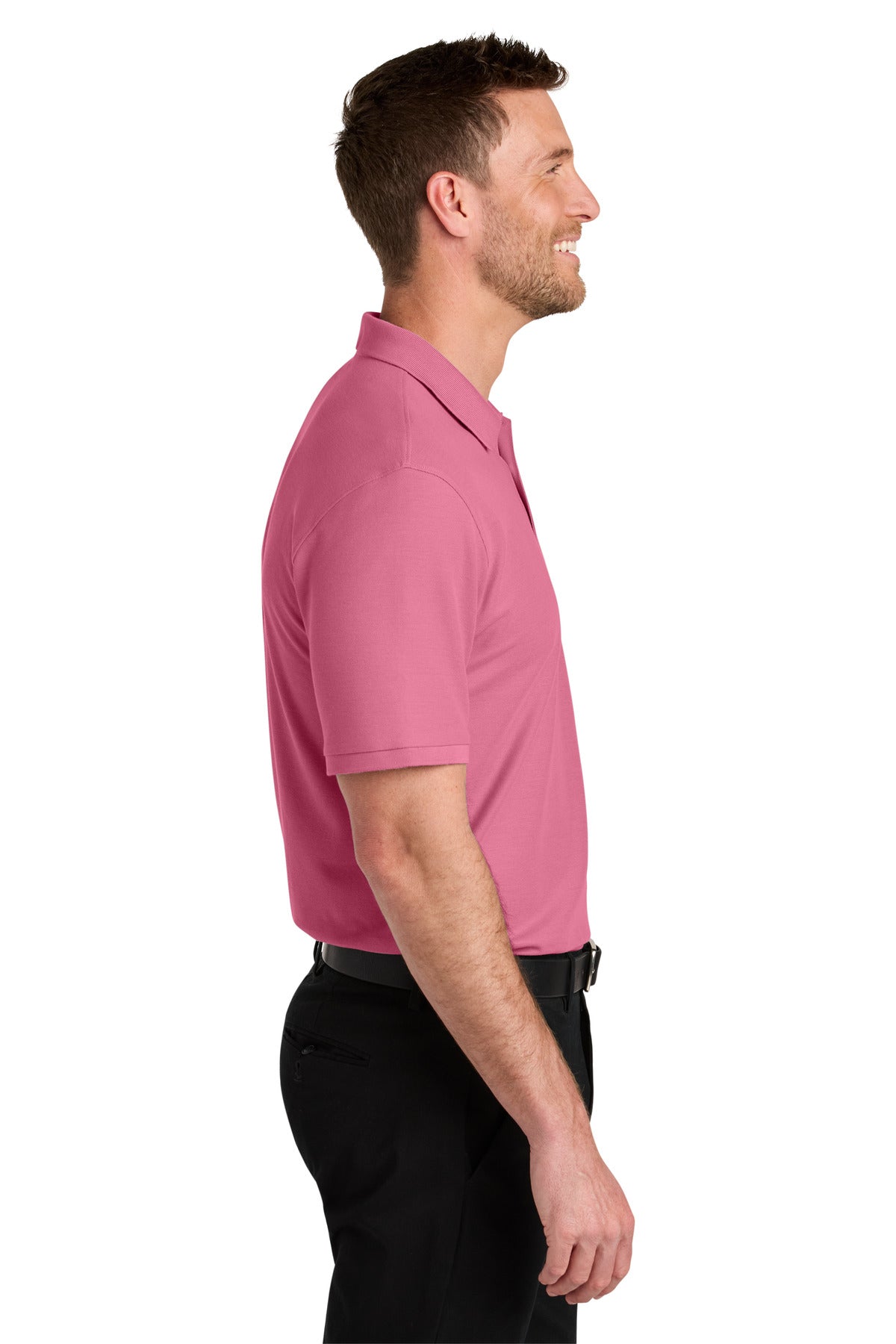 AwrnsPink Port Authority Wearever Signature Pique Polo K200