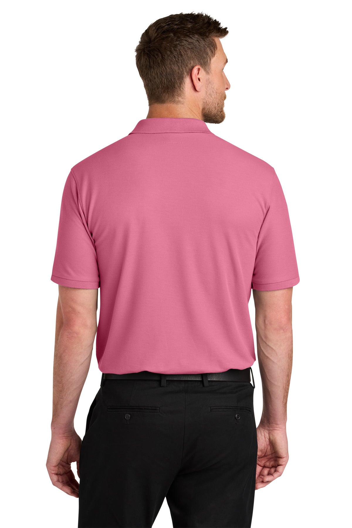 AwrnsPink Port Authority Wearever Signature Pique Polo K200