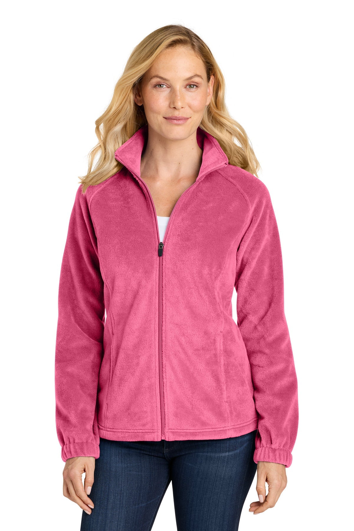 AwrnsPink Port Authority Women's Plush Fleece Full-Zip Jacket L190