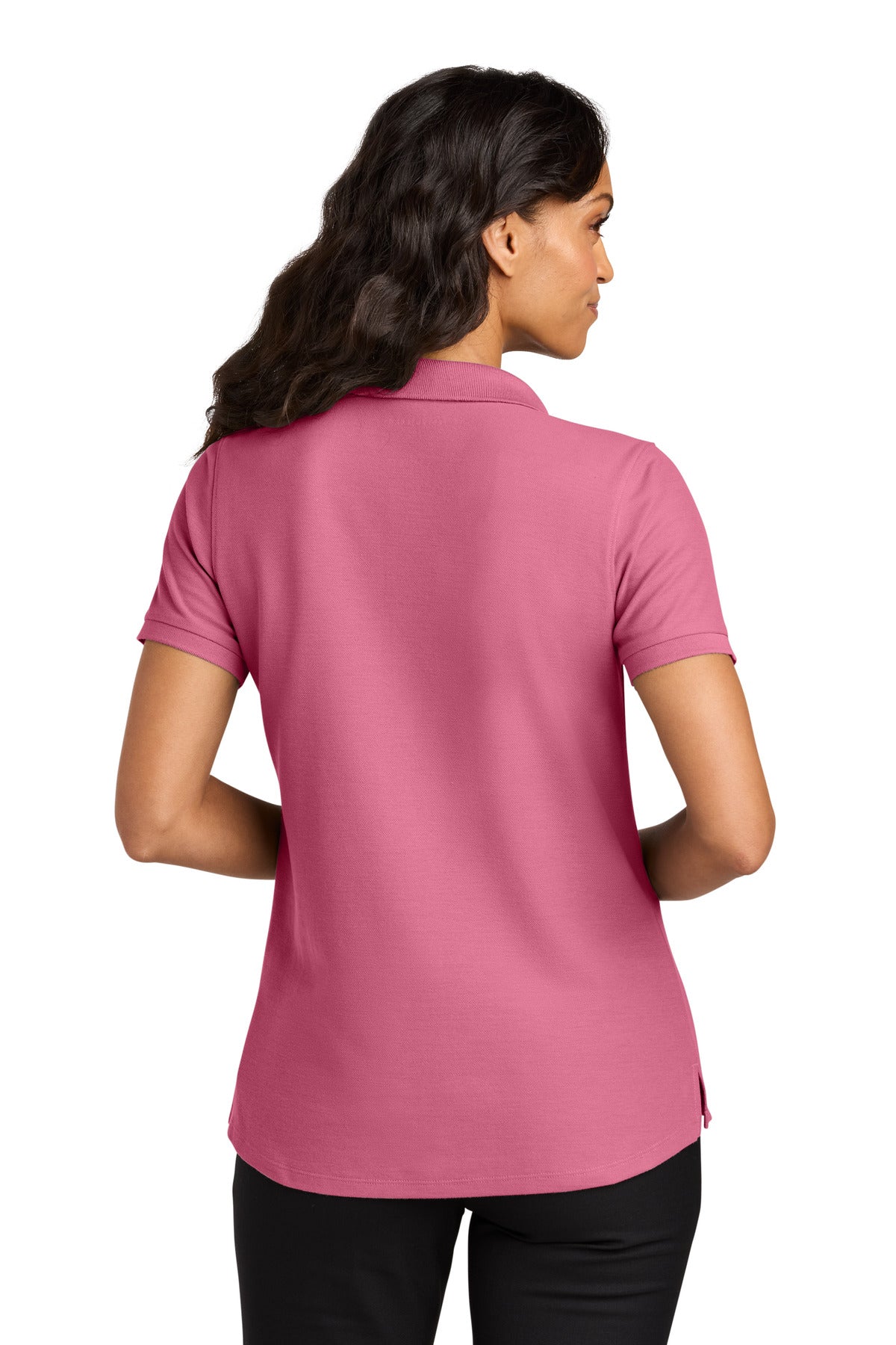 AwrnsPink Port Authority Women's Wearever Signature Pique Polo LK200