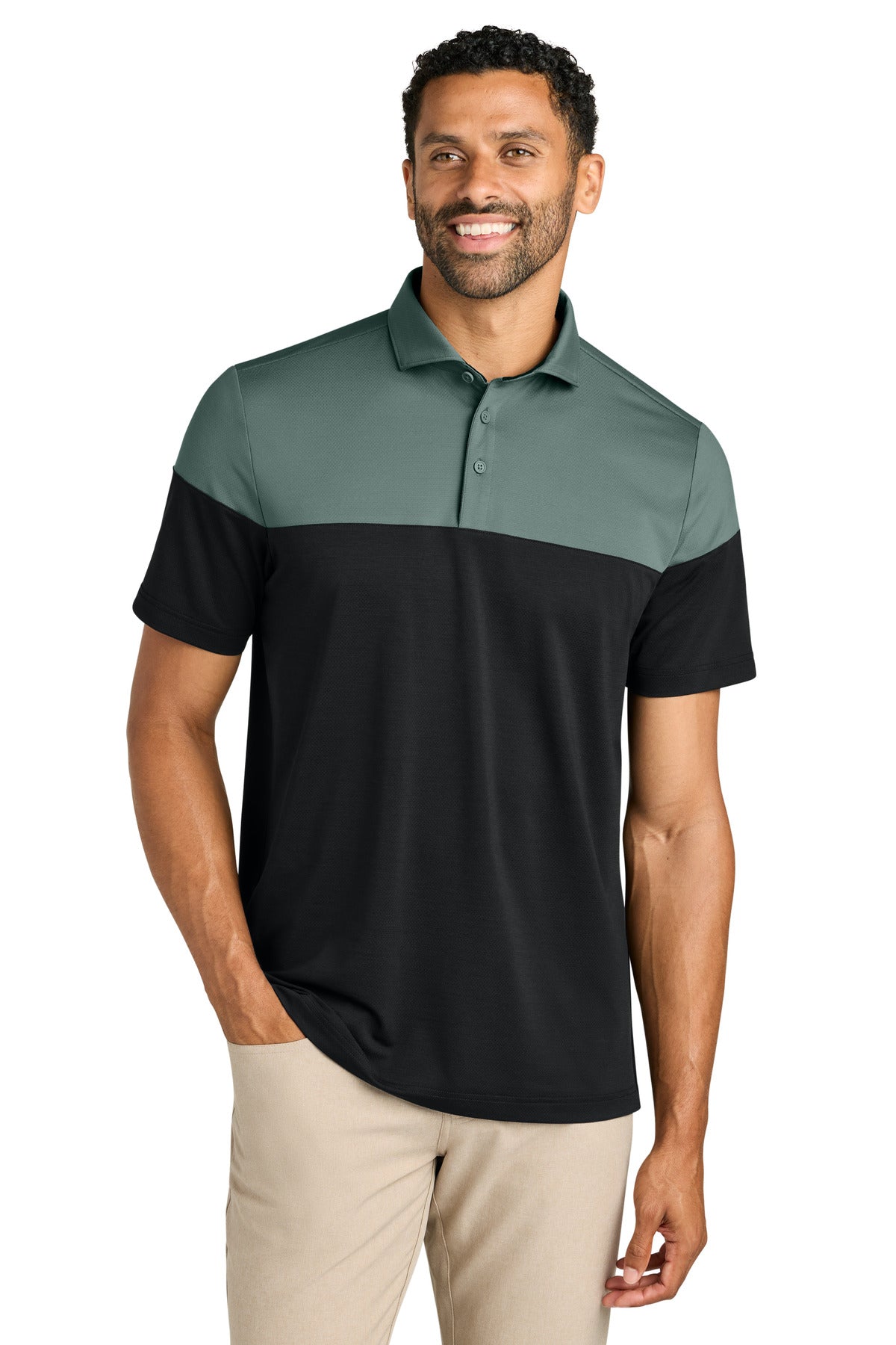 BalsmGn/Bk TravisMathew Onward Colorblock Polo TMA42774