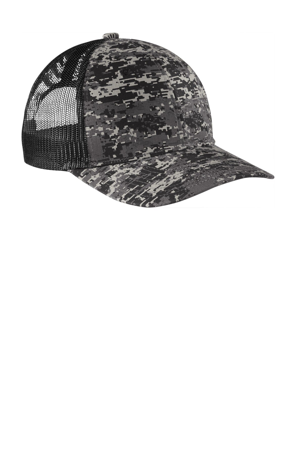 BkDigi/Bk Port Authority Digi Camo Snapback Trucker Cap C404