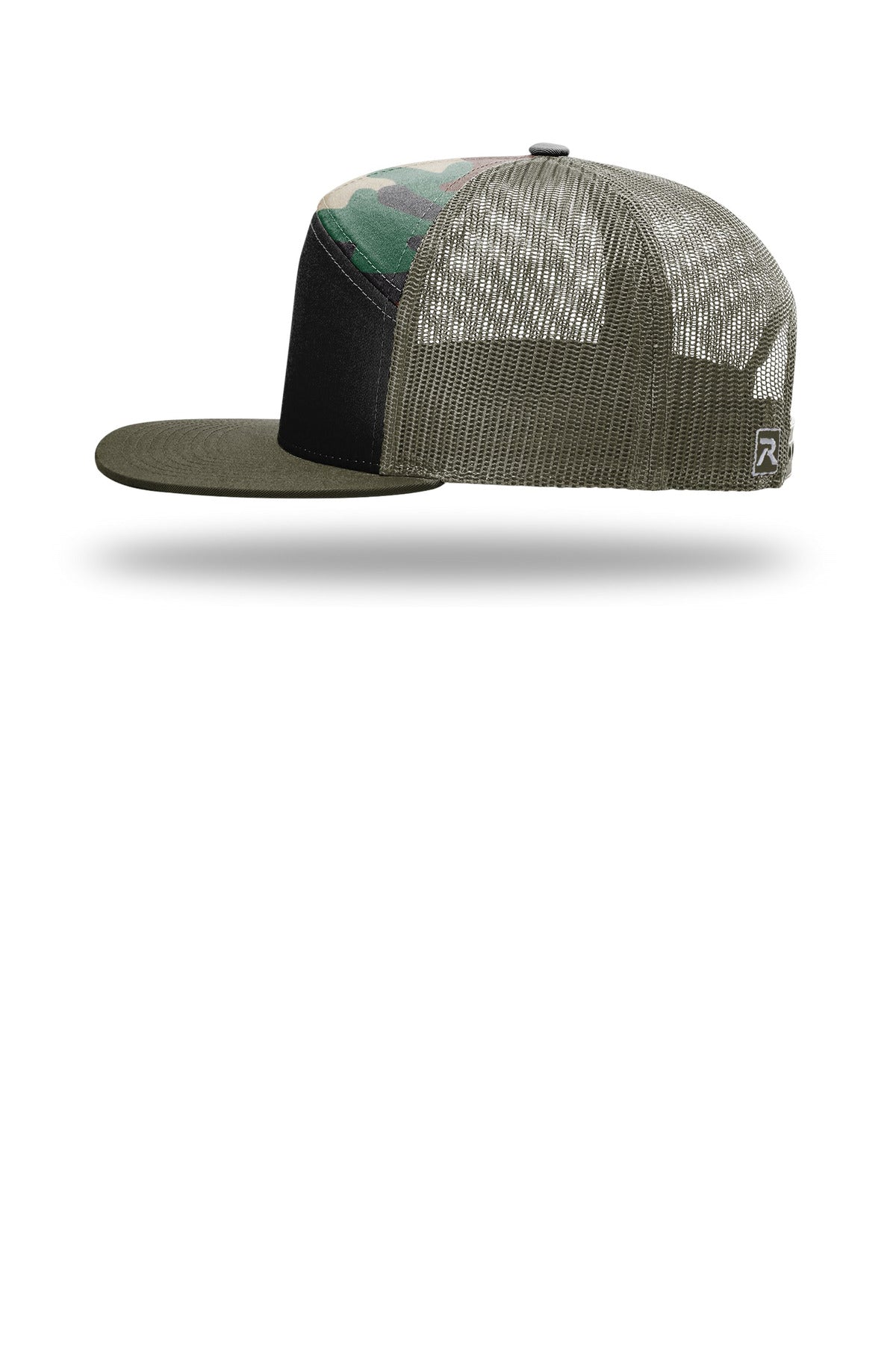 Bk/GnCm/Ld Richardson 7-Panel Trucker 168