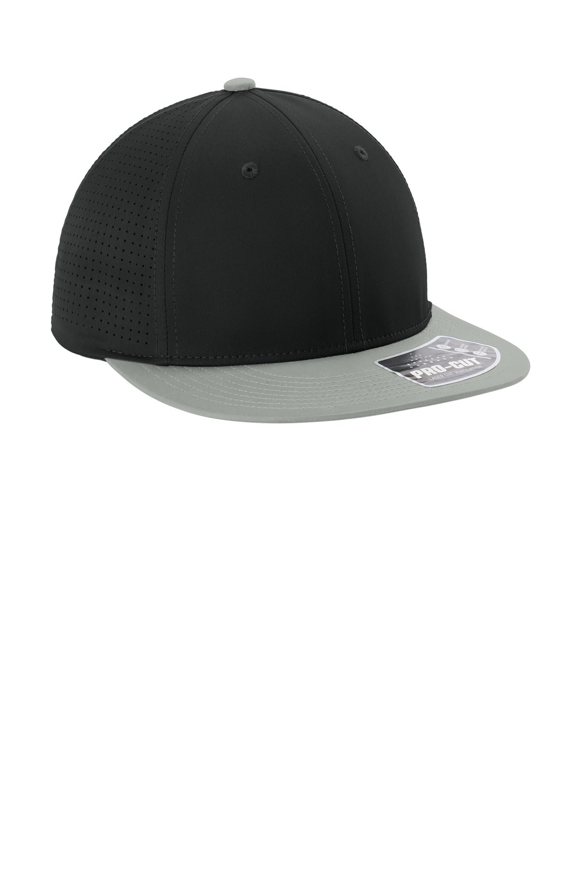 Bk/Slvr/Bk Sport-Tek Pro-Cut Stretch-Tek Cap STC64