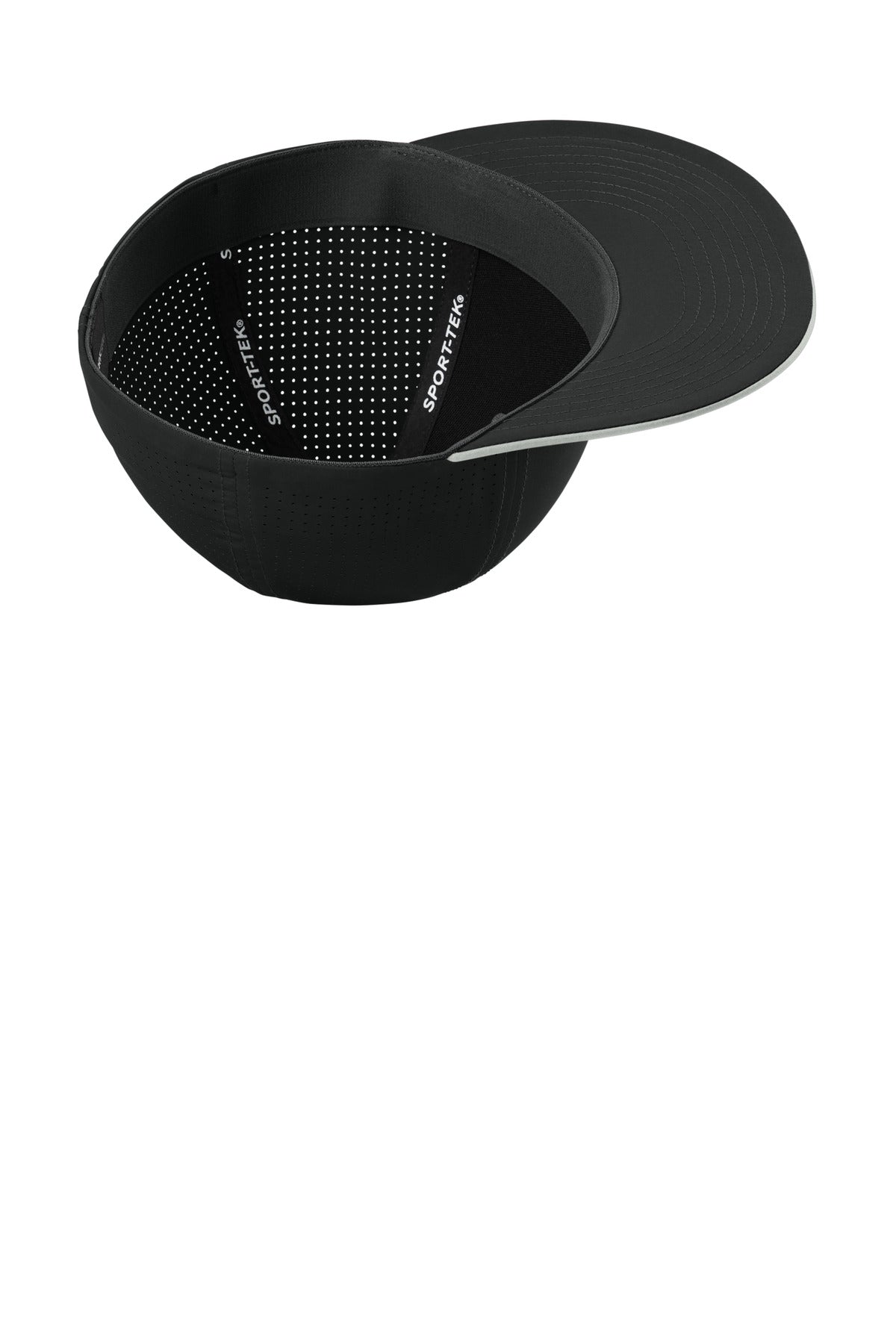 Bk/Slvr/Bk Sport-Tek Pro-Cut Stretch-Tek Cap STC64