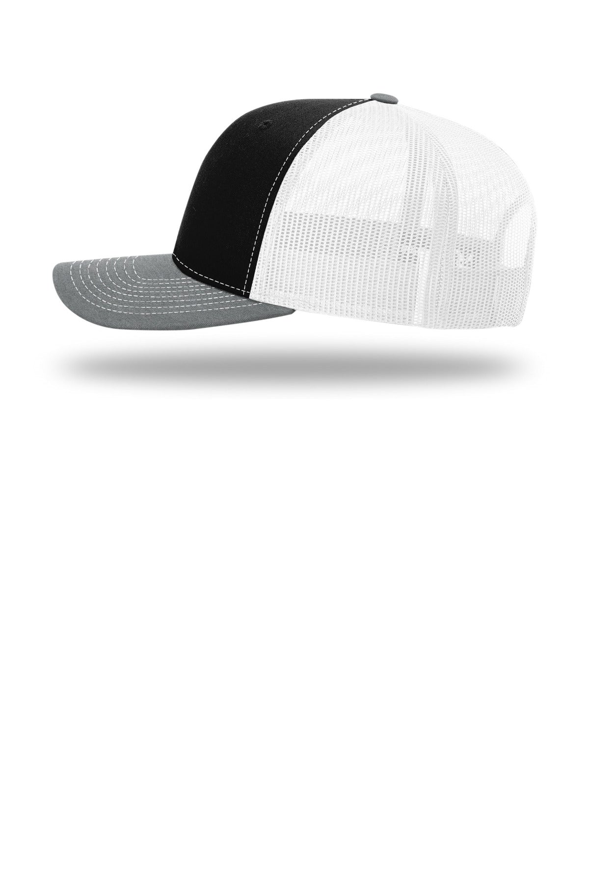 Bk/Wh/HtGy Richardson Trucker Cap 112