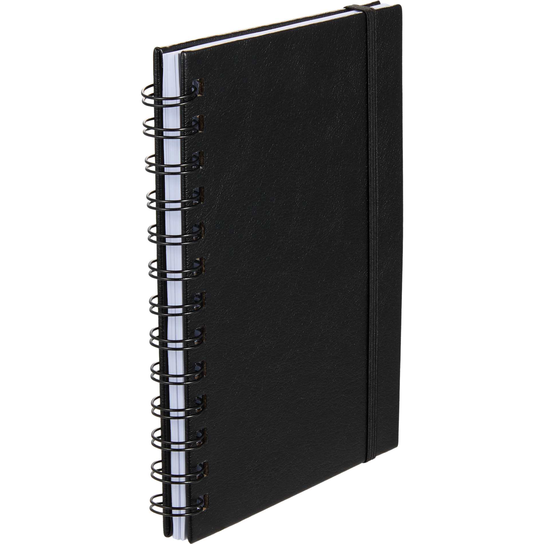 Black 5” x 7” FSC® Recycled Morano Spiral Journal plain