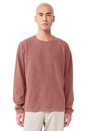 Black BELLA+CANVAS Unisex Heavyweight Garment-Dyed Long Sleeve Tee BC4851GD