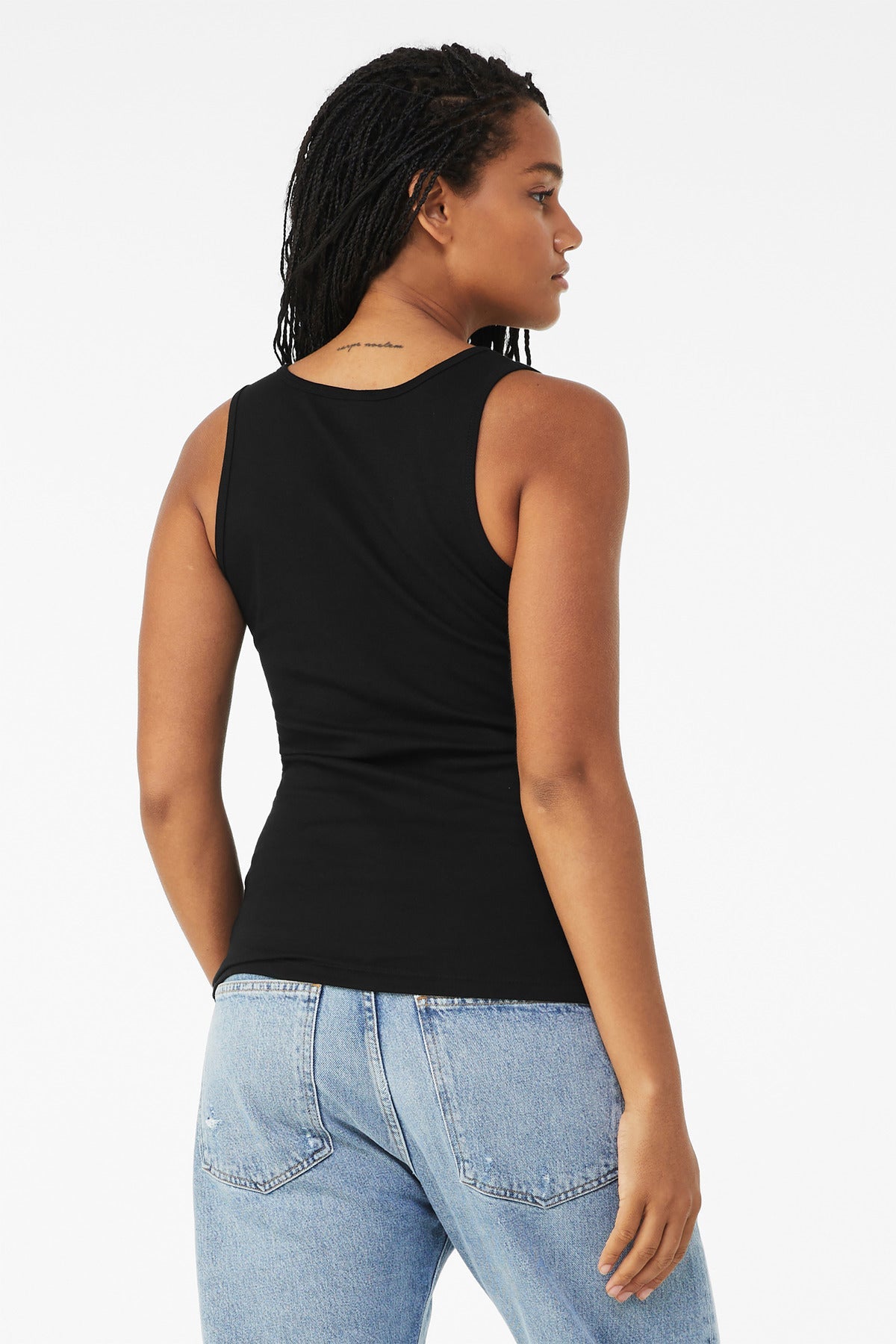 Black BELLA+CANVAS Women's Baby Rib Tank BC1080