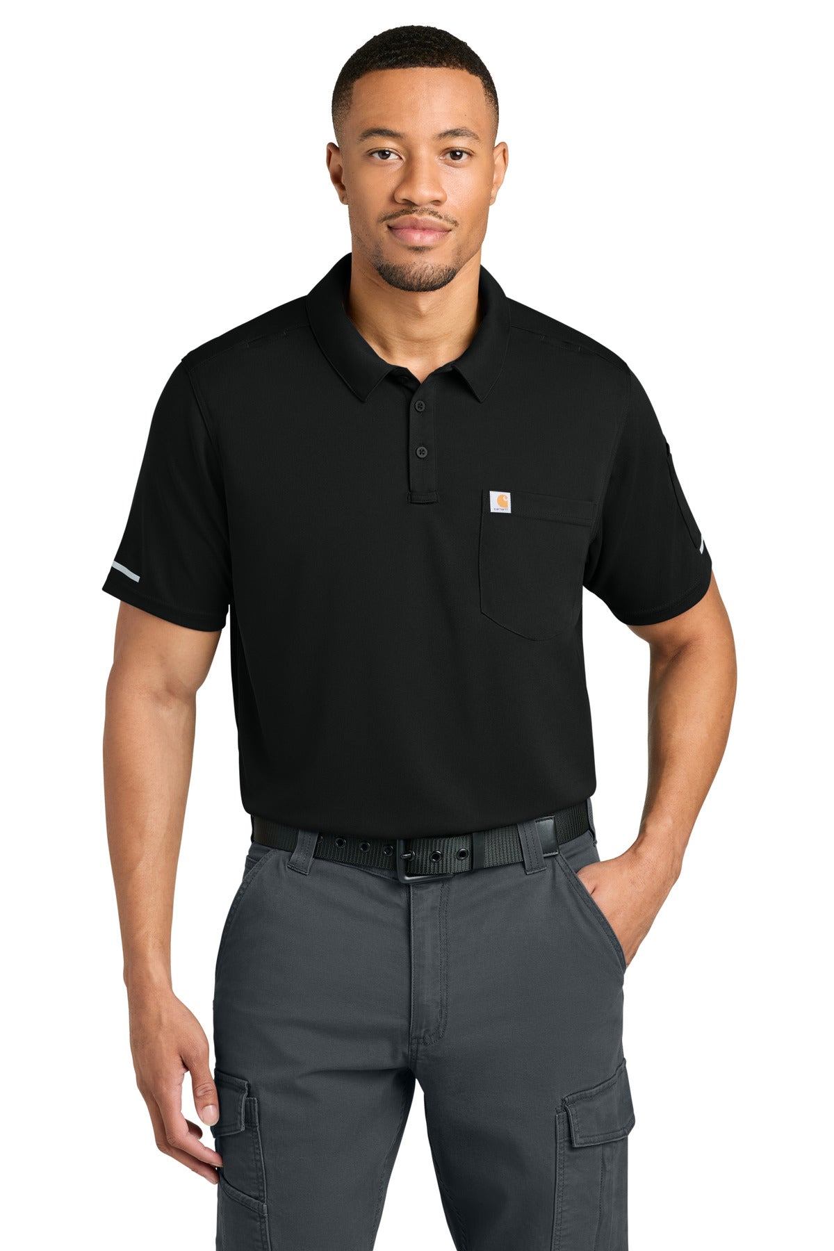 Black Carhartt FLD & RSCU Polo CTC16119