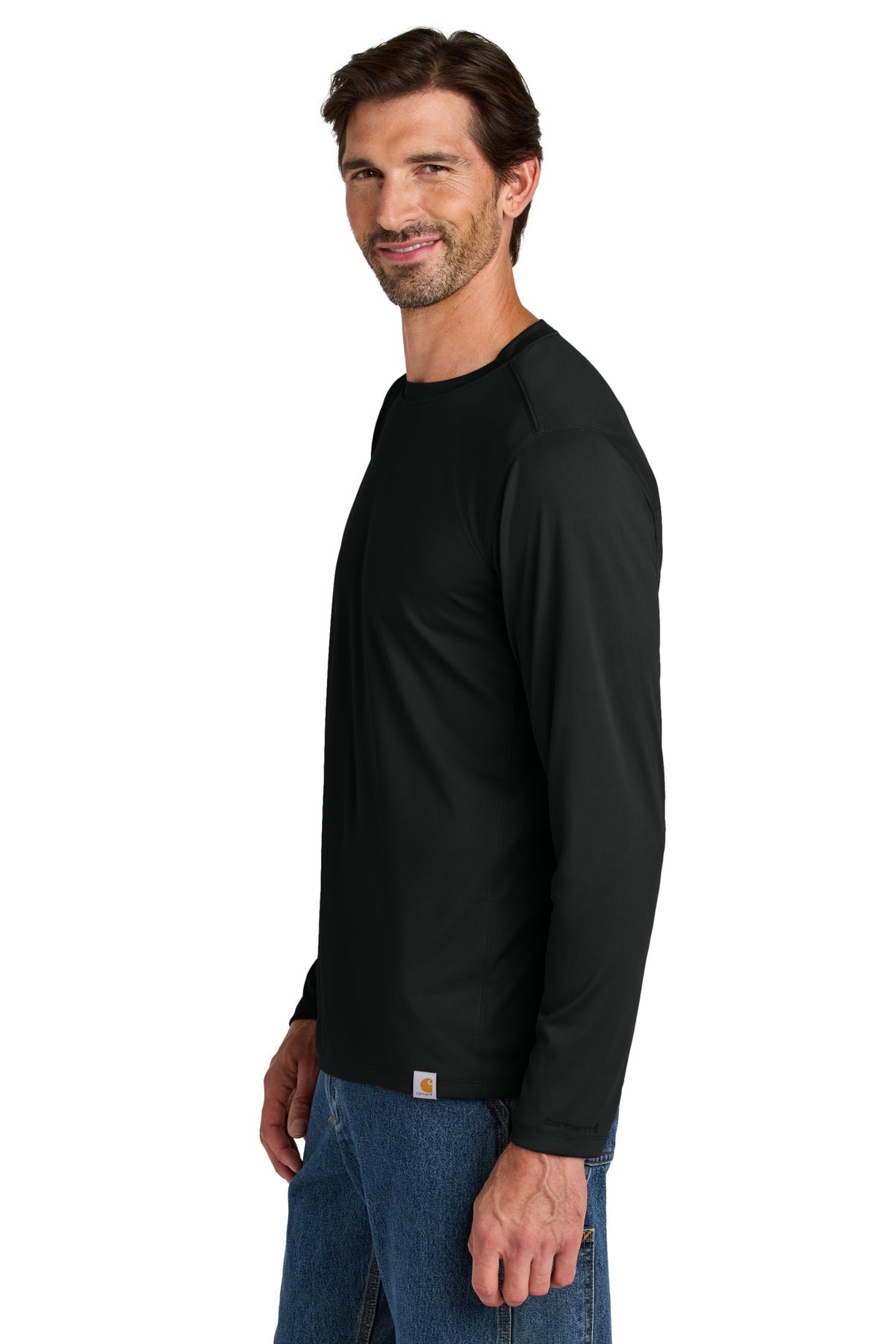 Black Carhartt Force Sun Defender Long Sleeve T-Shirt CT106972
