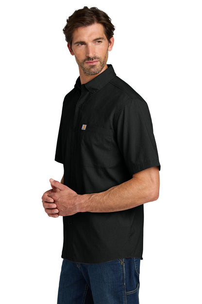 Black Carhartt Force Sun Defender Short Sleeve Shirt CT107107