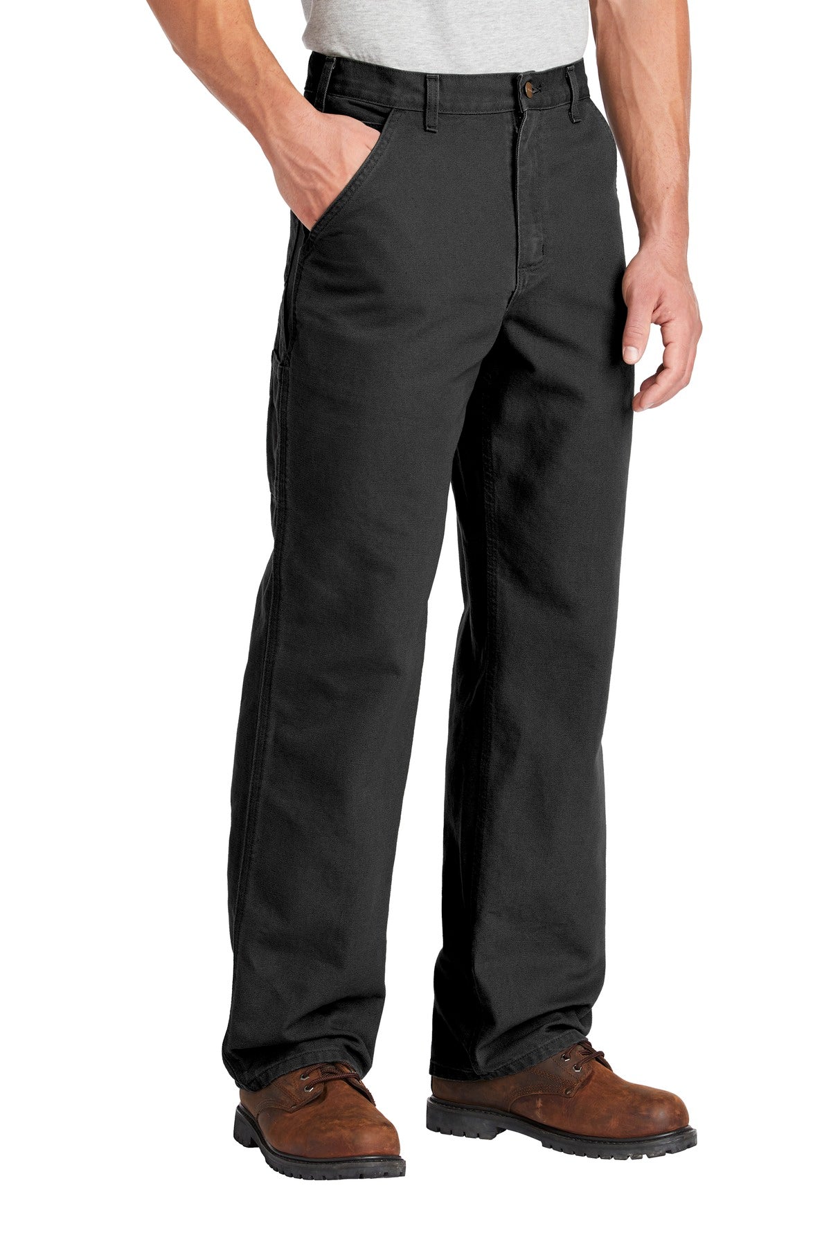 Black Carhartt Washed-Duck Work Dungaree. CTB11