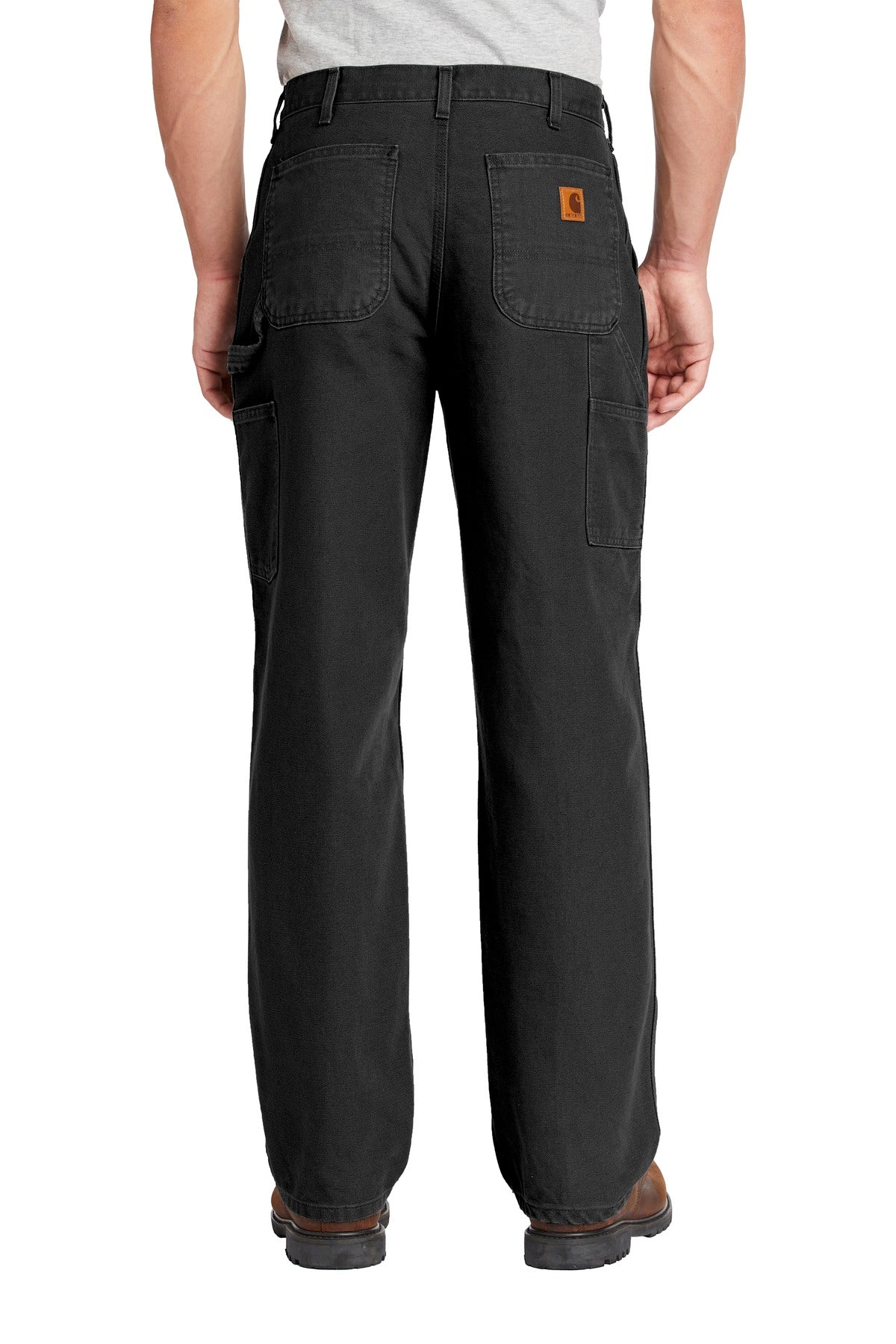 Black Carhartt Washed-Duck Work Dungaree. CTB11