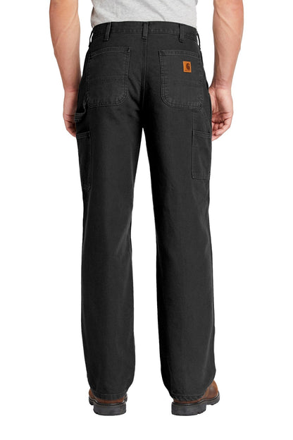 Black Carhartt Washed-Duck Work Dungaree. CTB11