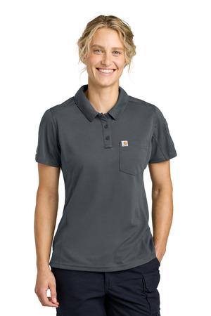 Black Carhartt Women's FLD & RSCU Polo CTC12119