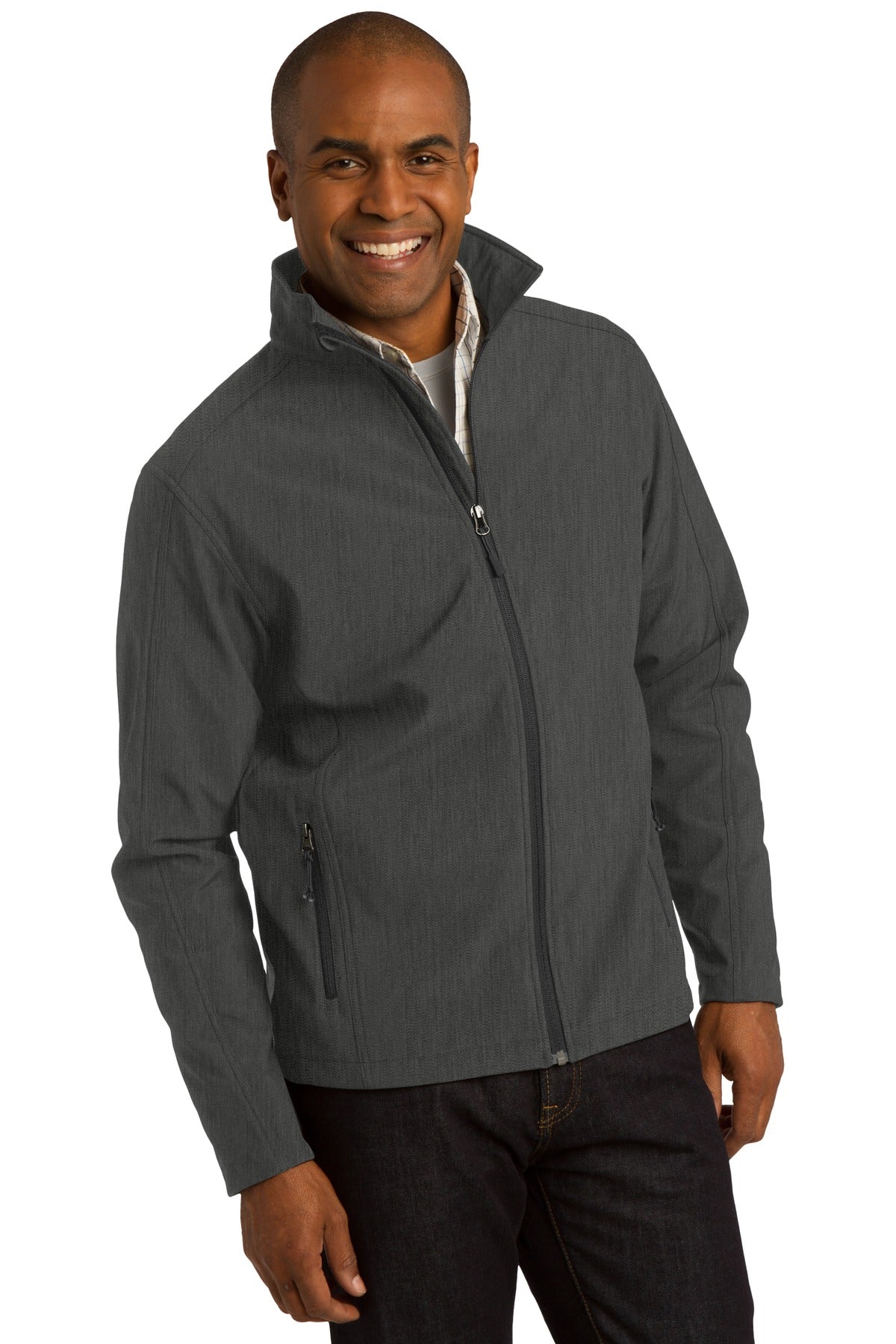 Black Char Hth Port Authority Core Soft Shell Jacket. J317