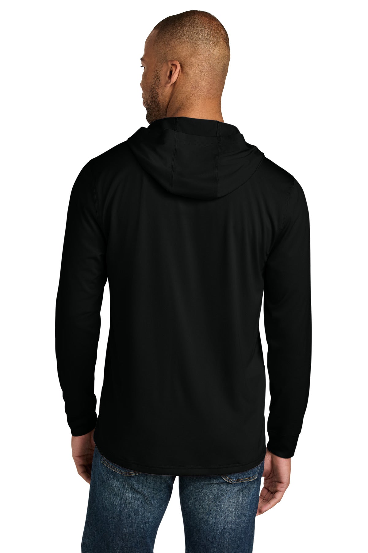 Black CornerStone Workwear Pro Long Sleeve Hooded Tee CS440LSH