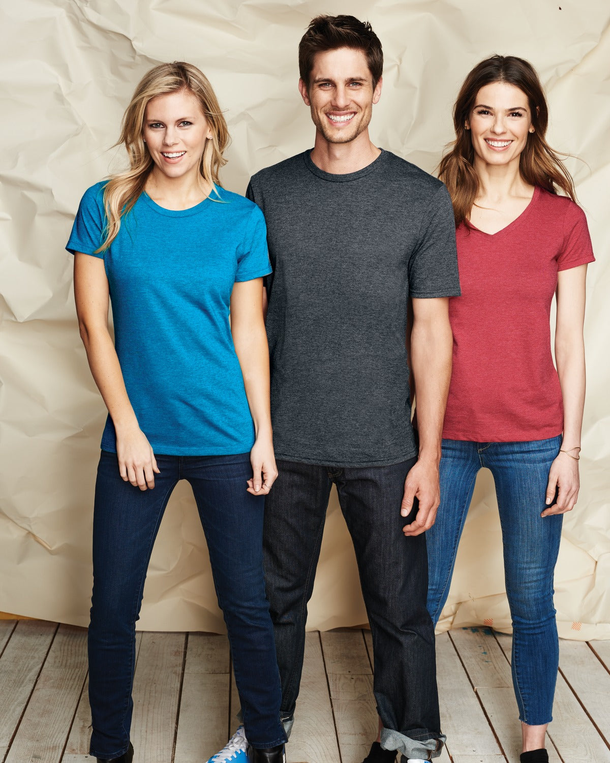 Black District Women's Perfect Blend CVC V-Neck Tee. DM1190L