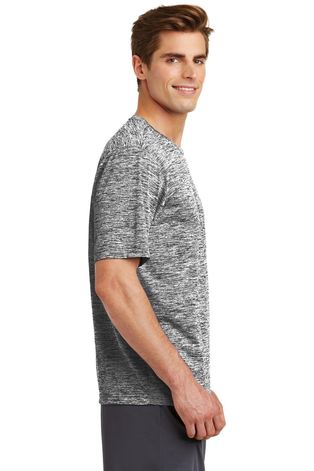 Black Electric Sport-Tek PosiCharge Electric Heather Tee. ST390