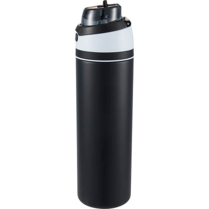 Black Elvin 28oz Recycled Stainless Flip Straw Bottle plain